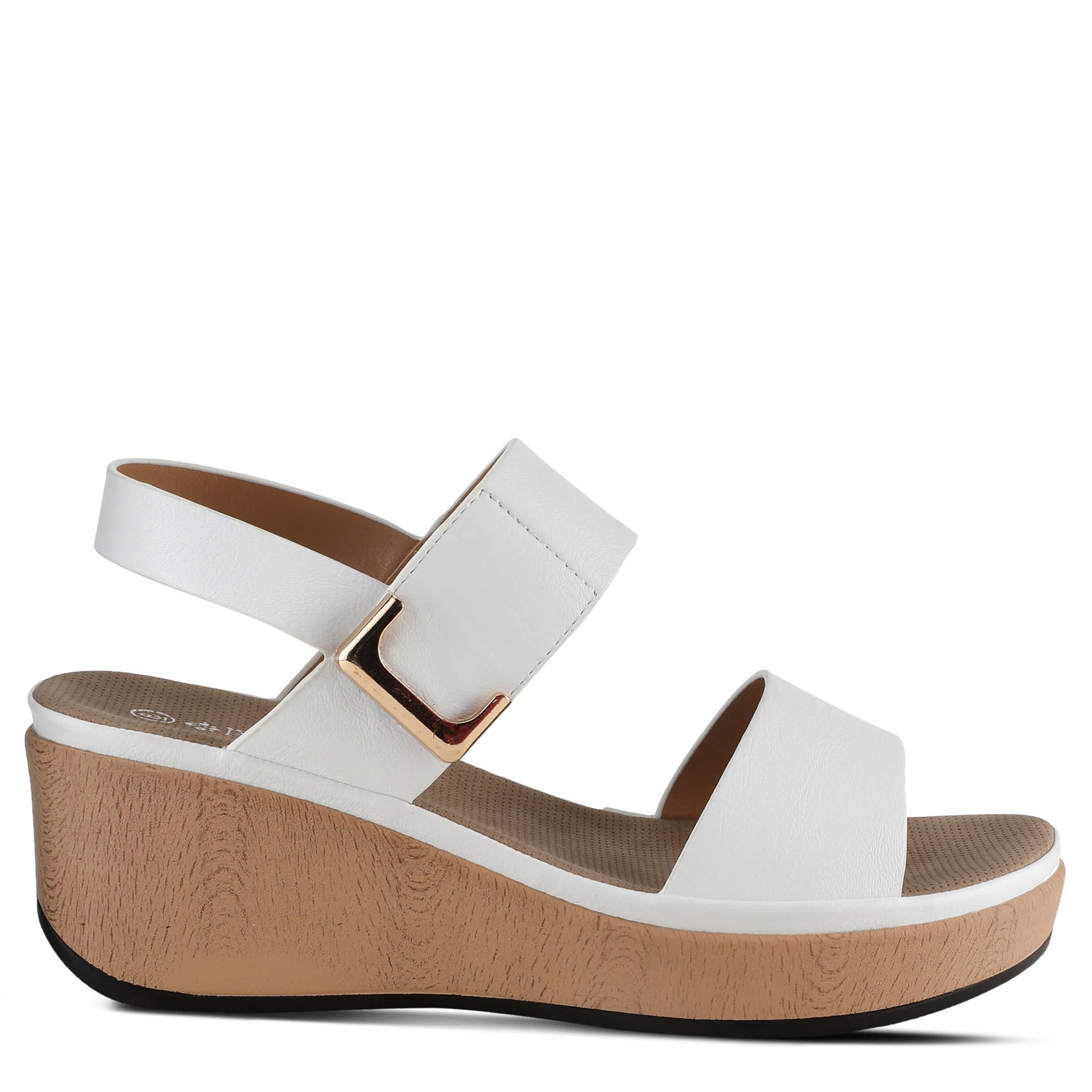 PATRIZIA-WOMENS SPELTA WEDGE SANDAL-WHITE & 