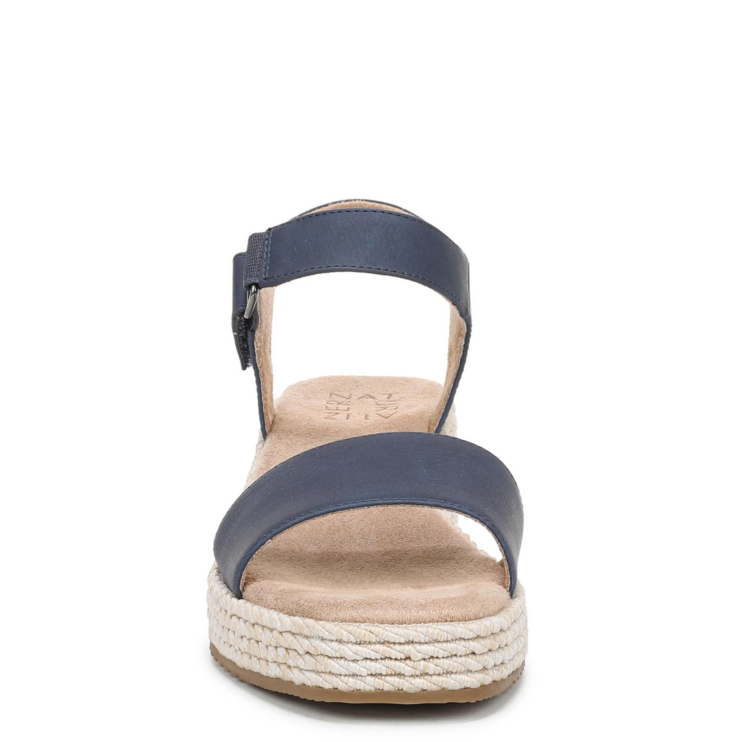 NATURALIZER-WOMENS GOLDIE WEDGE SANDAL-DARK BLUE & 