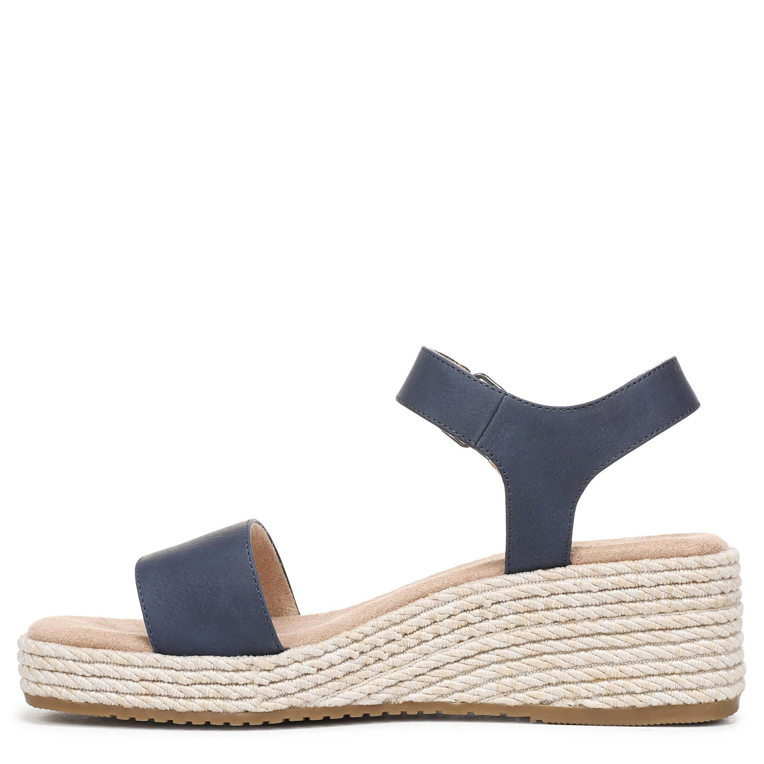 NATURALIZER-WOMENS GOLDIE WEDGE SANDAL-DARK BLUE & 
