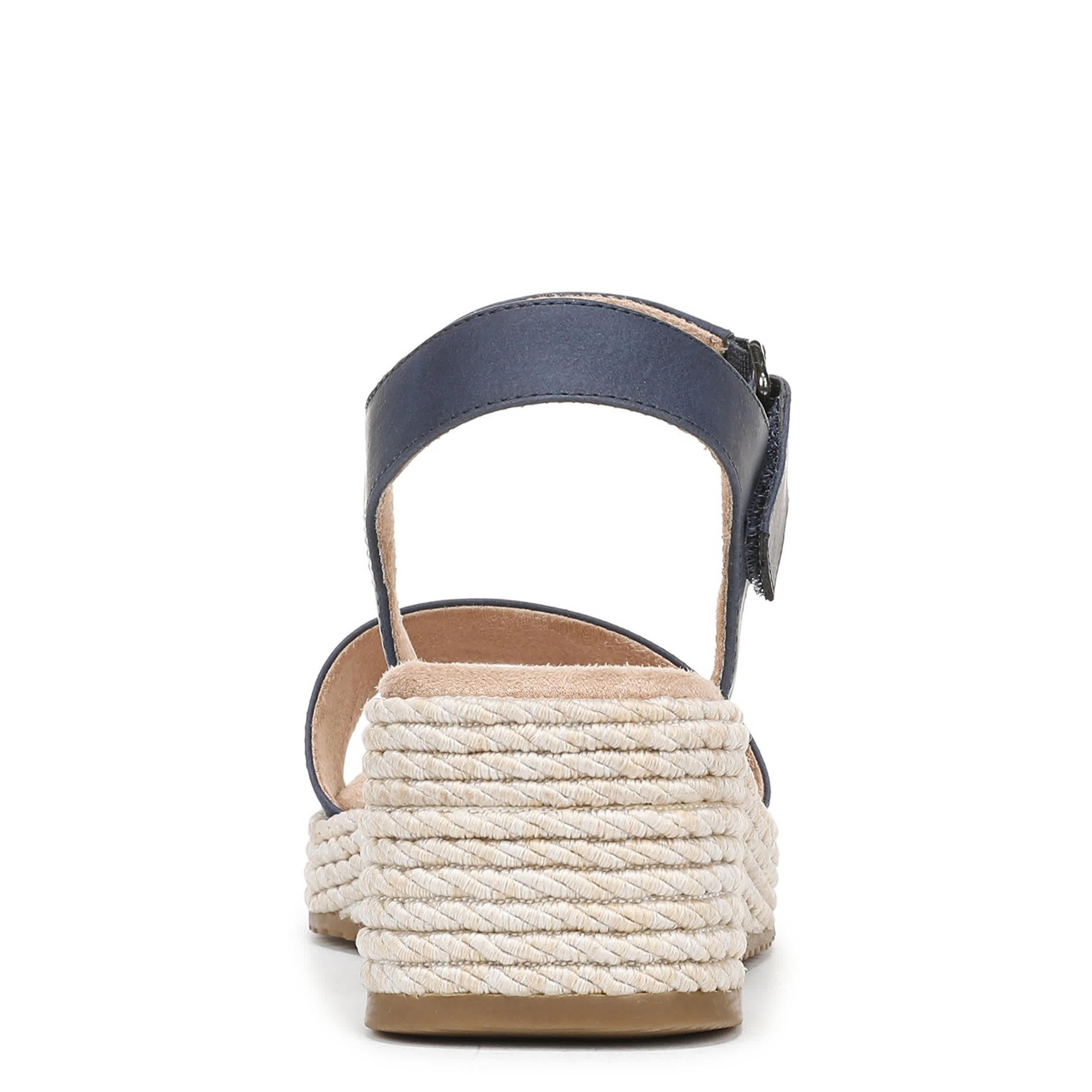 NATURALIZER-WOMENS GOLDIE WEDGE SANDAL-DARK BLUE & 