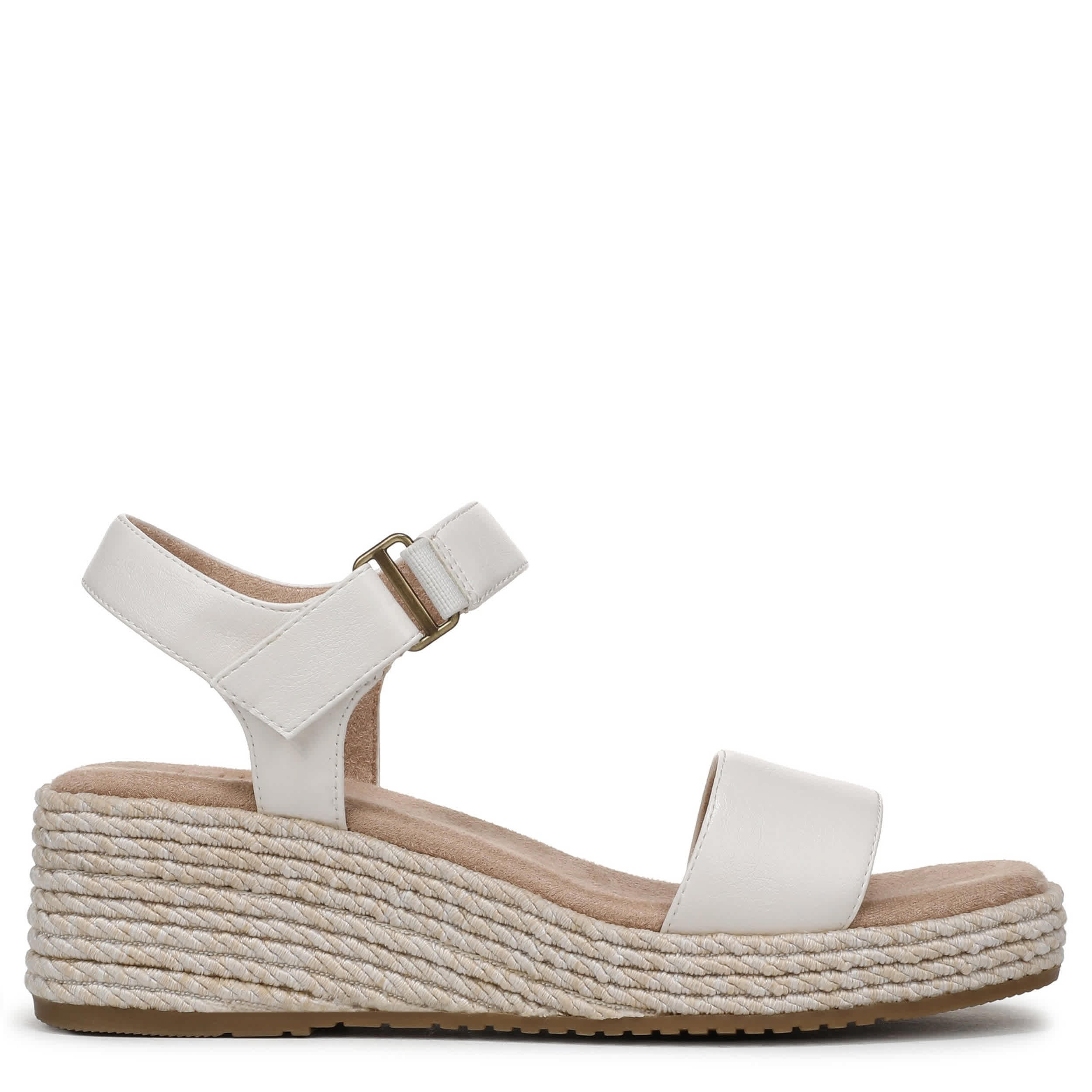 NATURALIZER-WOMENS GOLDIE WEDGE SANDAL-WHITE & 