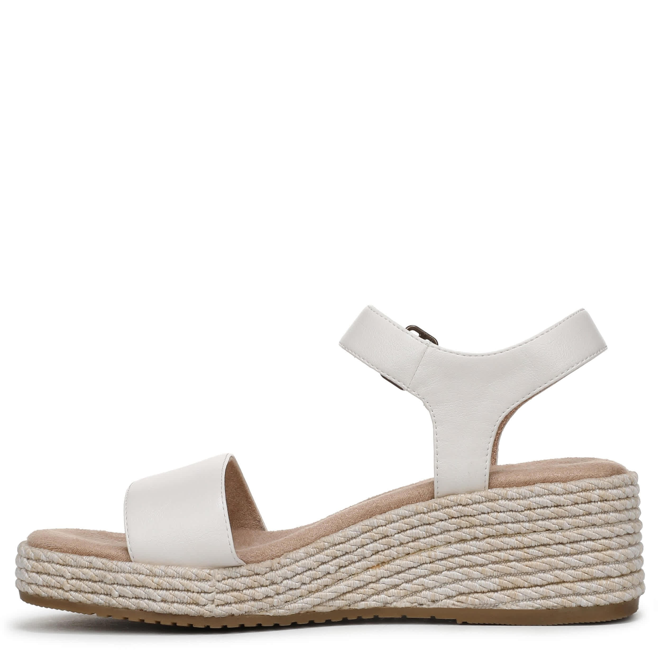 NATURALIZER-WOMENS GOLDIE WEDGE SANDAL-WHITE & 