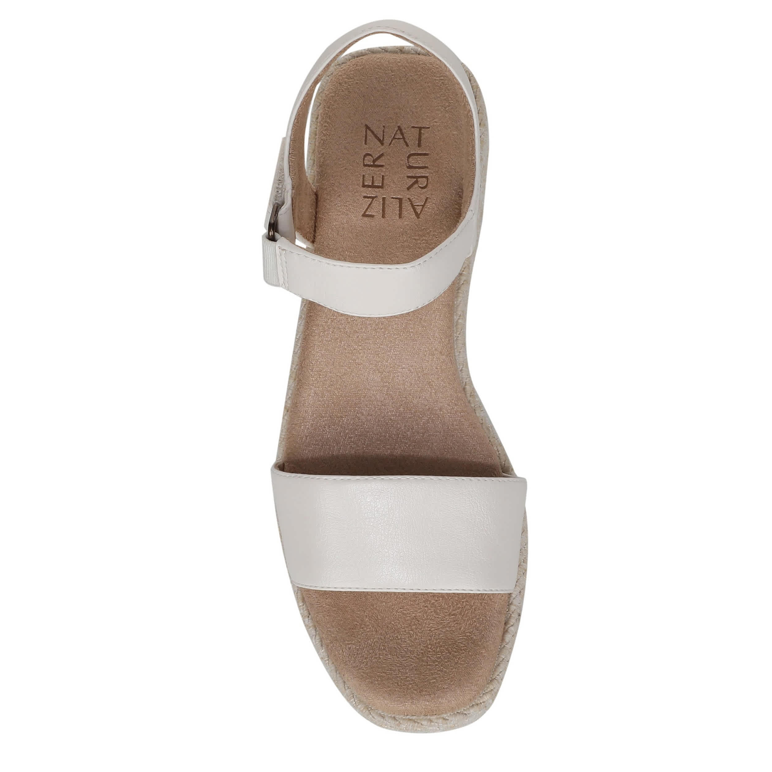 NATURALIZER-WOMENS GOLDIE WEDGE SANDAL-WHITE & 