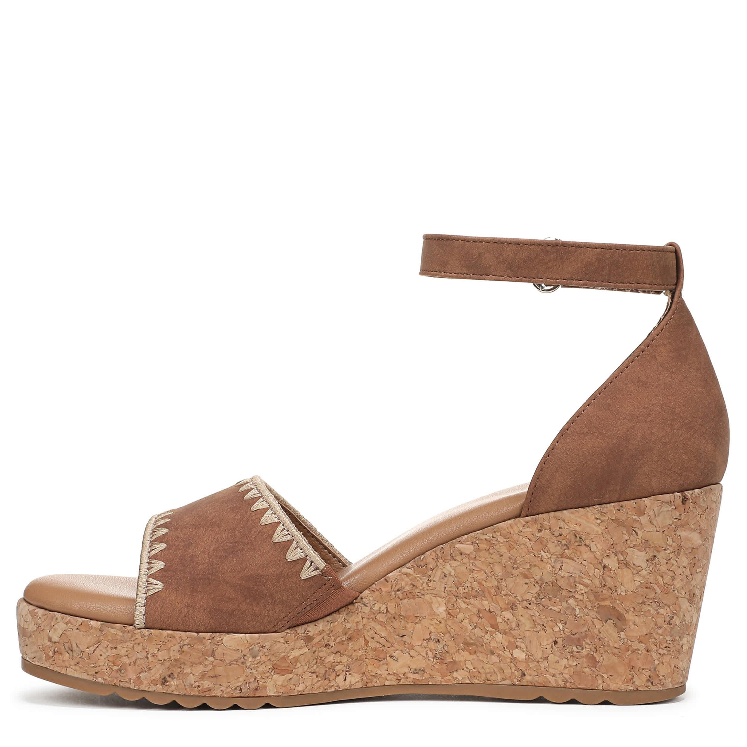 NATURALIZER-WOMENS OLLY 3 WEDGE SANDAL-BROWN & 