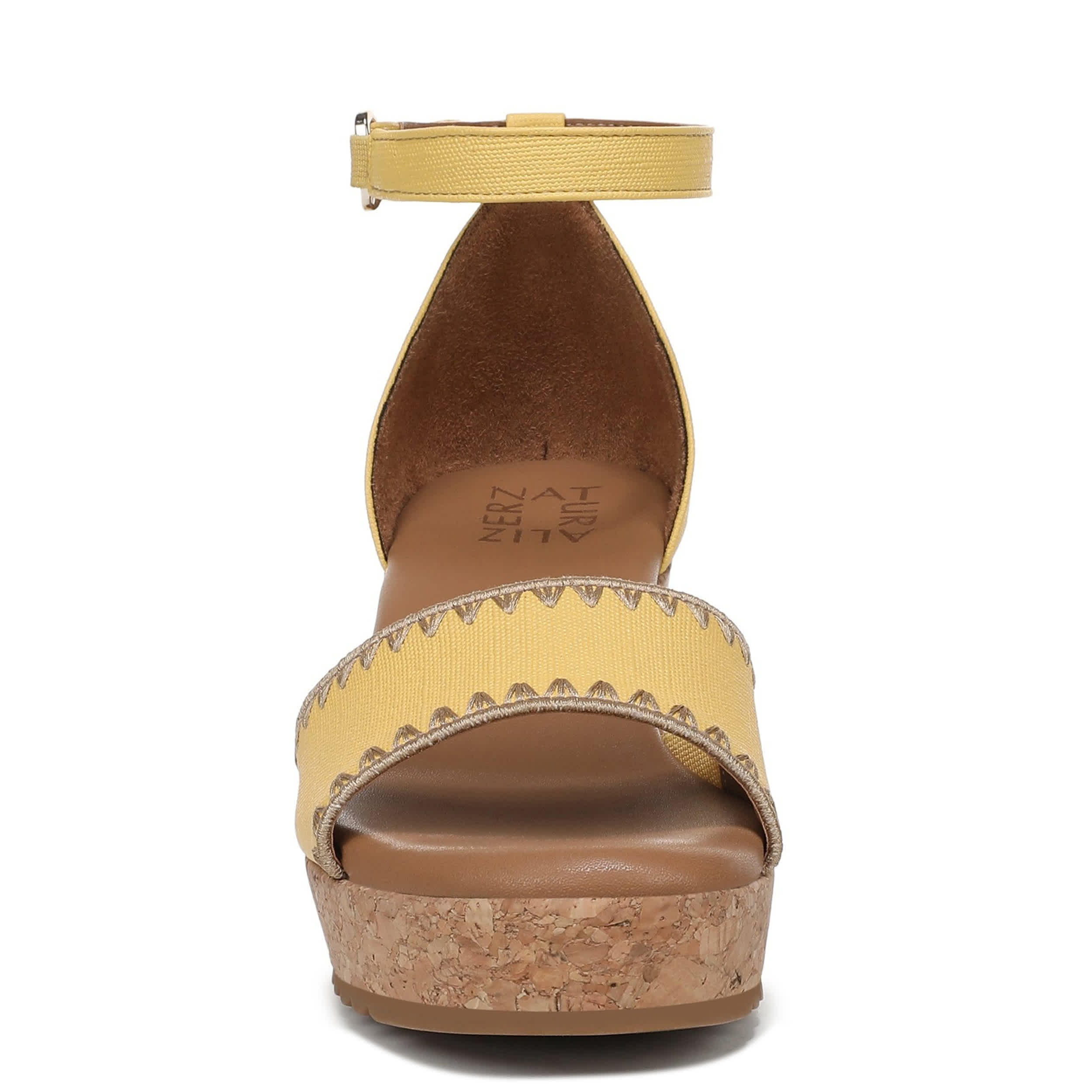 NATURALIZER-WOMENS OLLY 3 WEDGE SANDAL-YELLOW & 