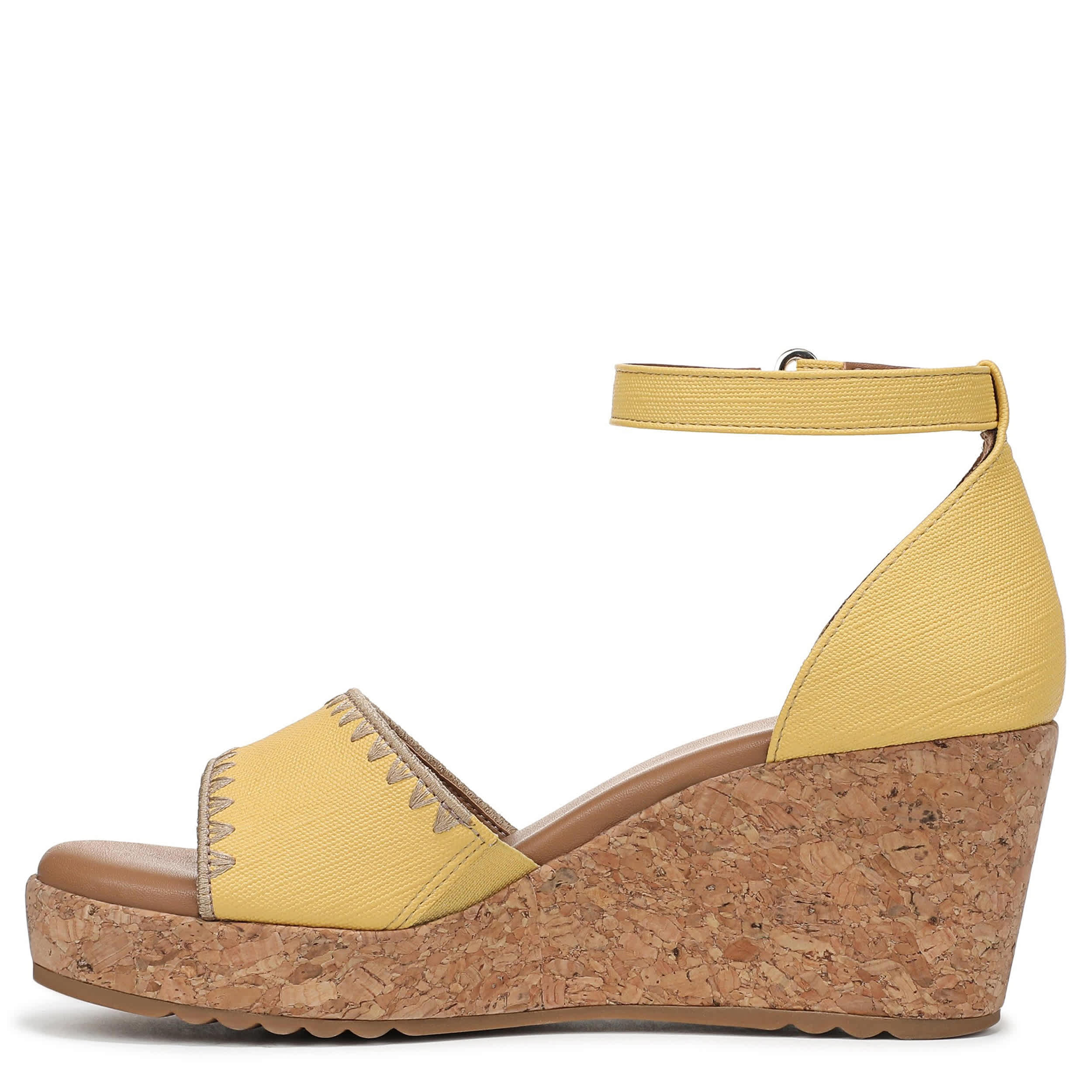 NATURALIZER-WOMENS OLLY 3 WEDGE SANDAL-YELLOW & 