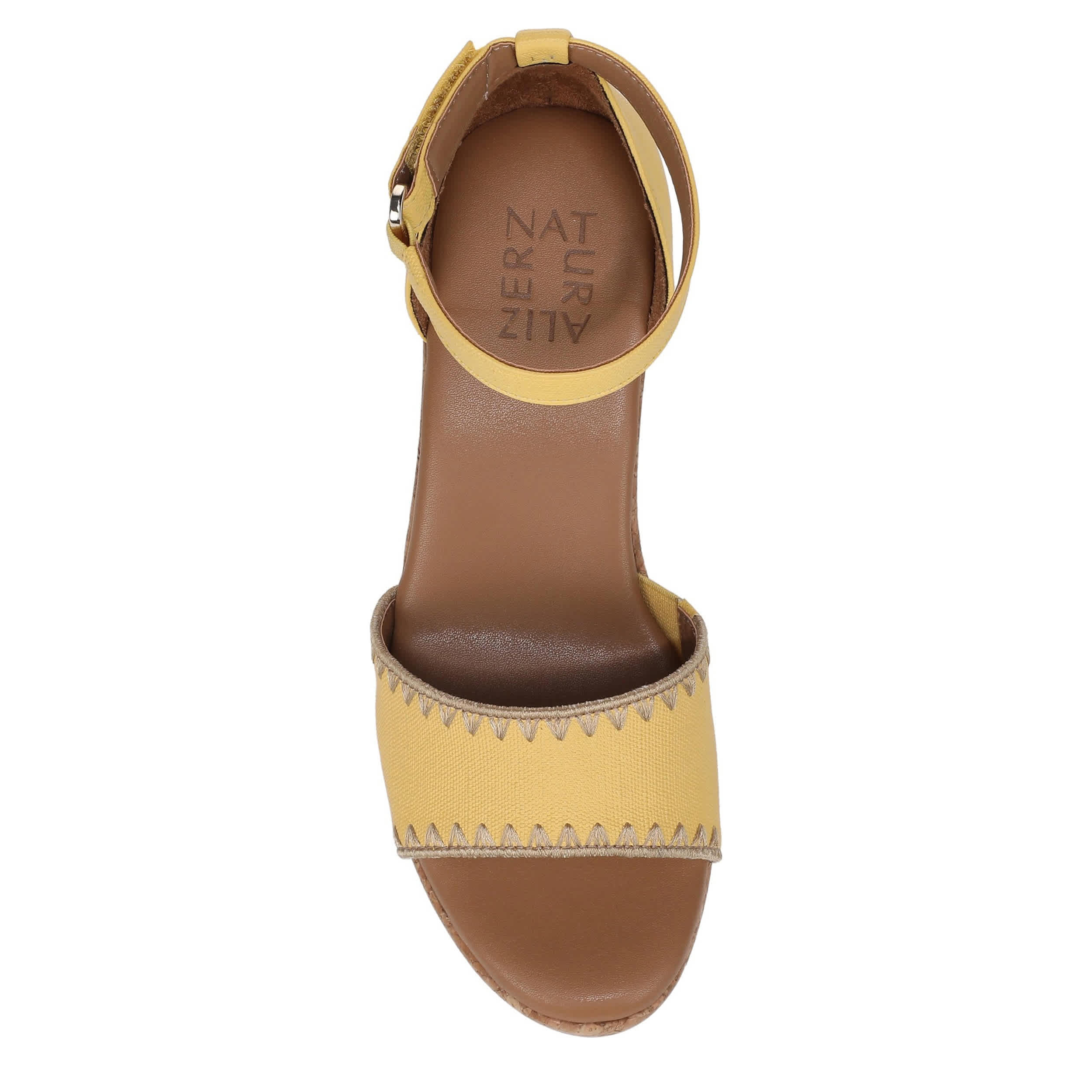 NATURALIZER-WOMENS OLLY 3 WEDGE SANDAL-YELLOW & 