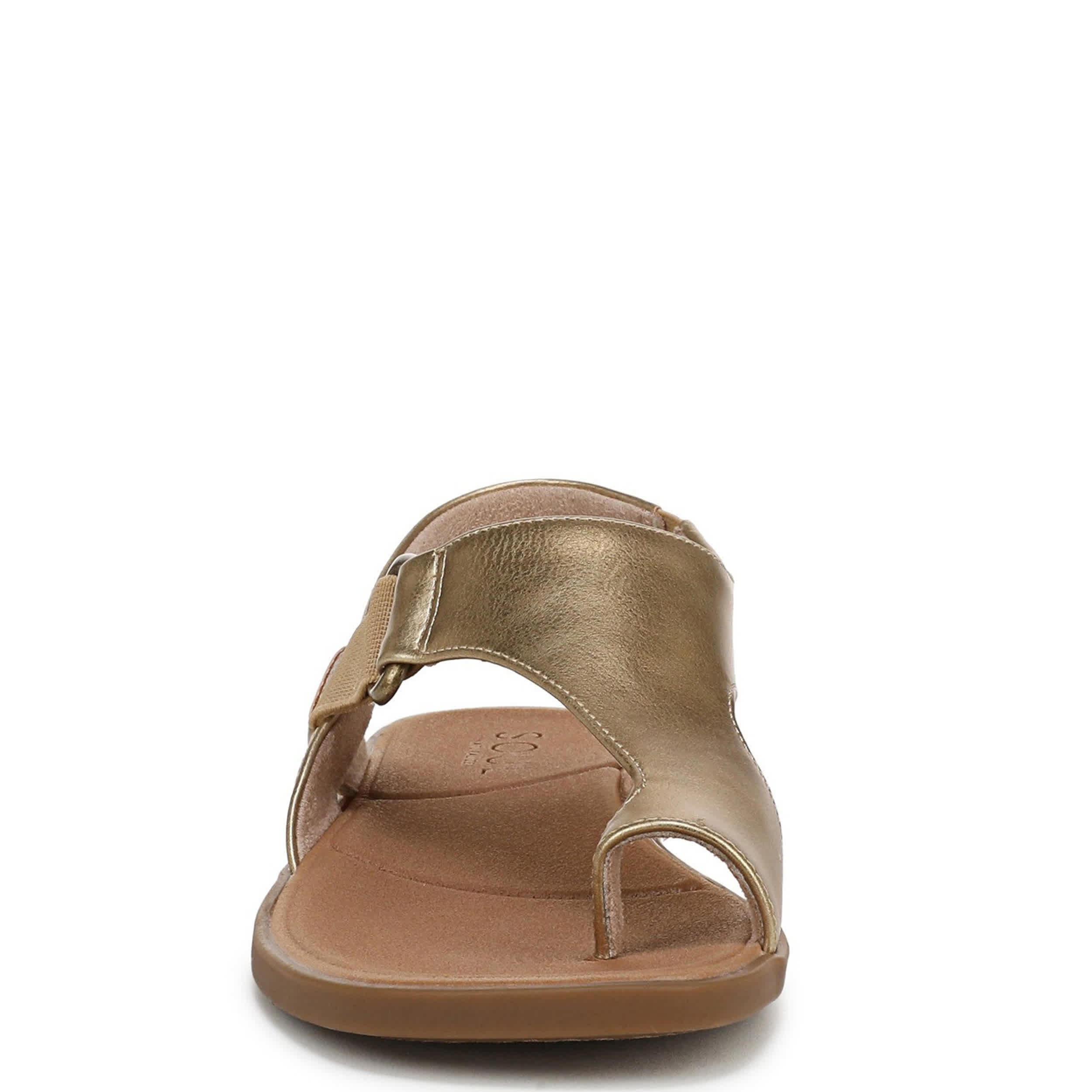 NATURAL SOUL BY NATURALIZER-WOMENS FREYA  SANDAL-GOLD & 