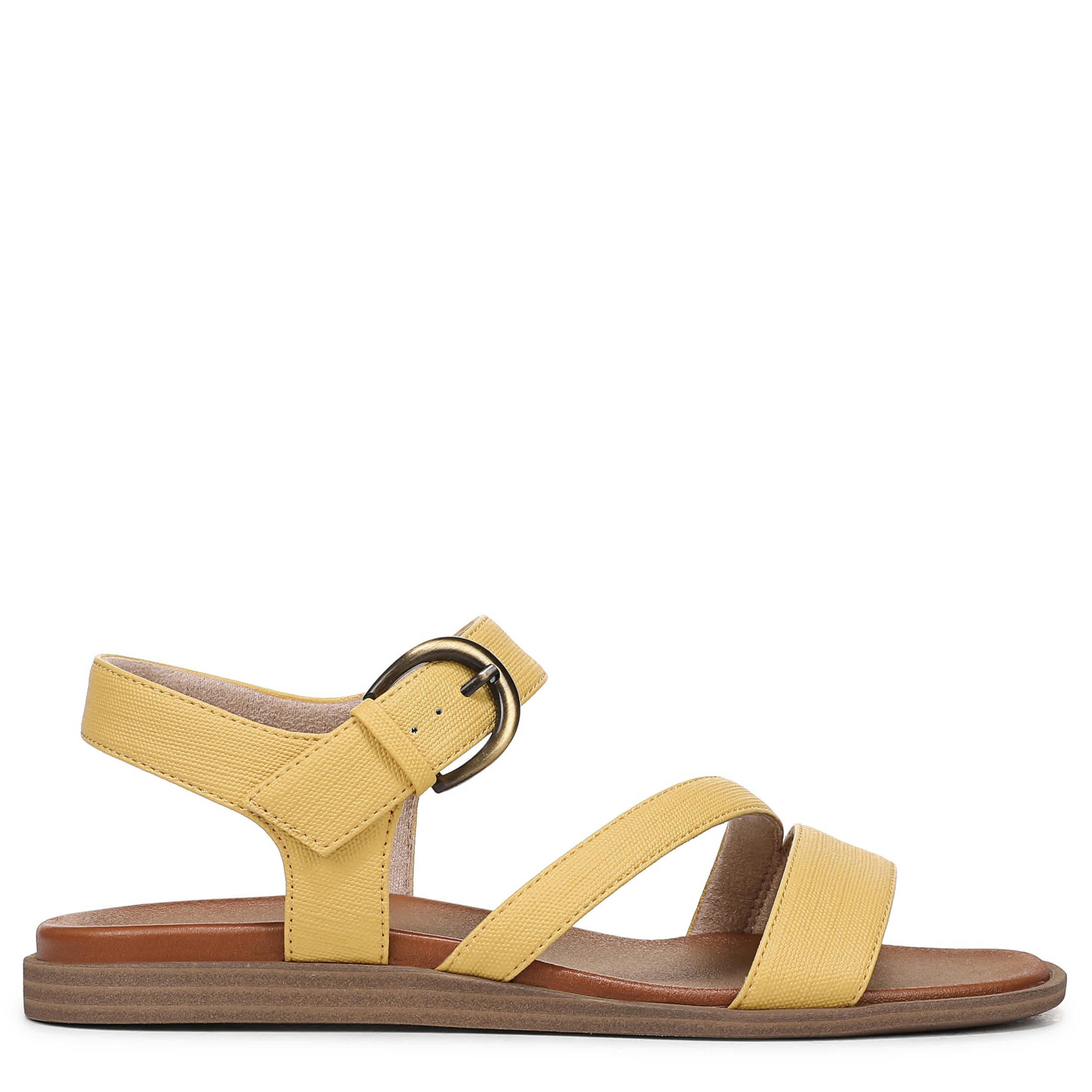 NATURAL SOUL BY NATURALIZER-WOMENS JAYVEE SANDALS-YELLOW & 