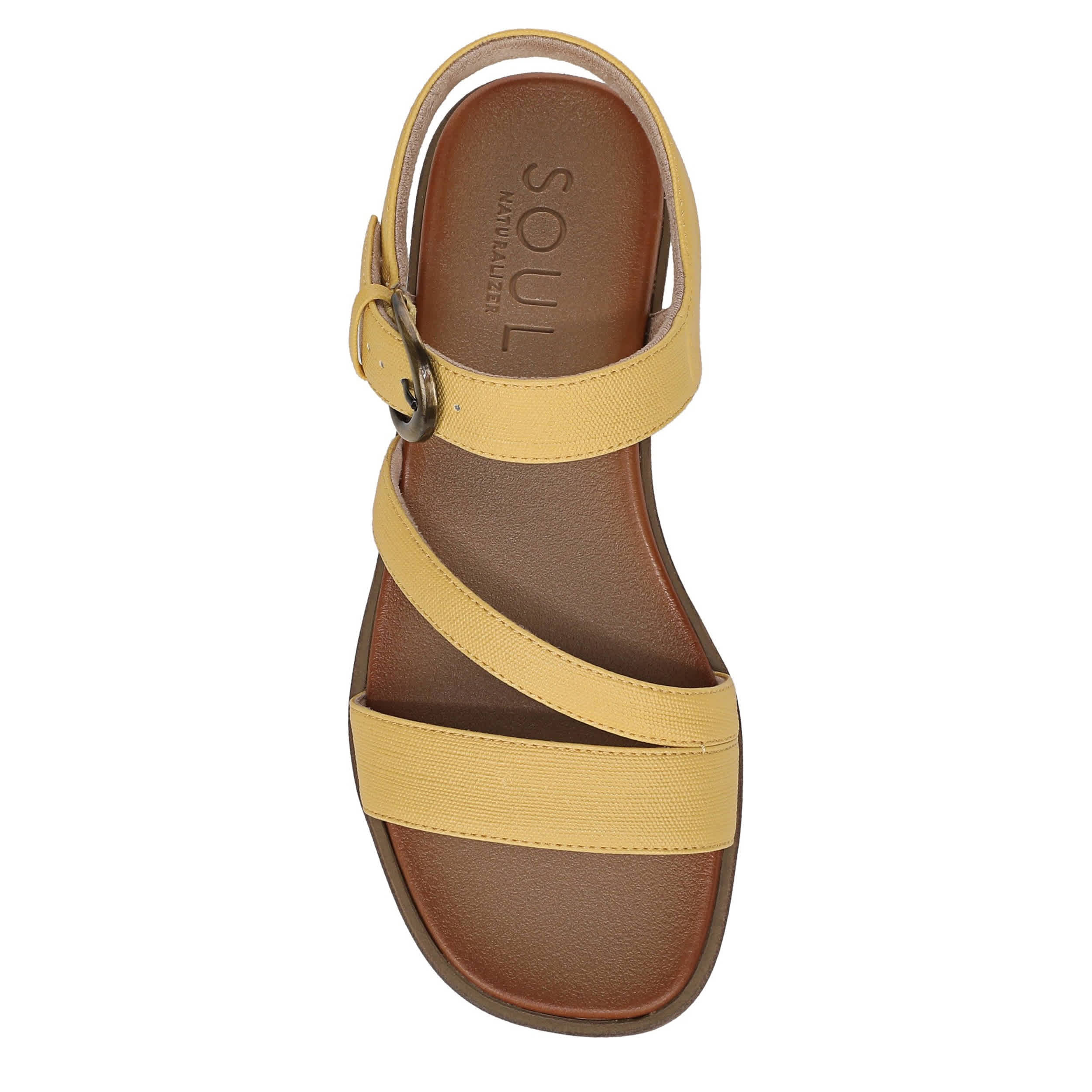 NATURAL SOUL BY NATURALIZER-WOMENS JAYVEE SANDALS-YELLOW & 