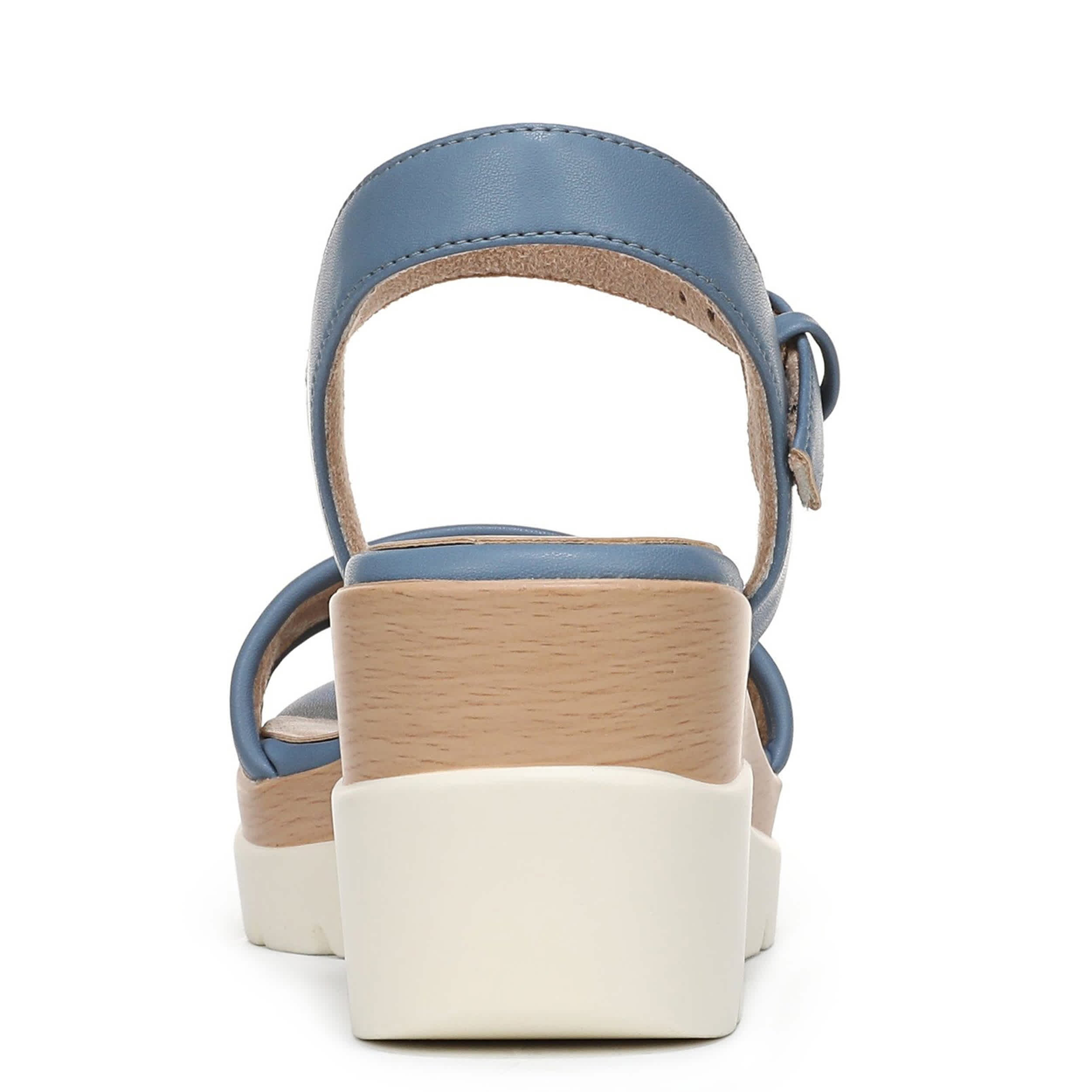 NATURAL SOUL BY NATURALIZER-WOMENS GRACIELA 2 WEDGE SANDAL-BLUE & 