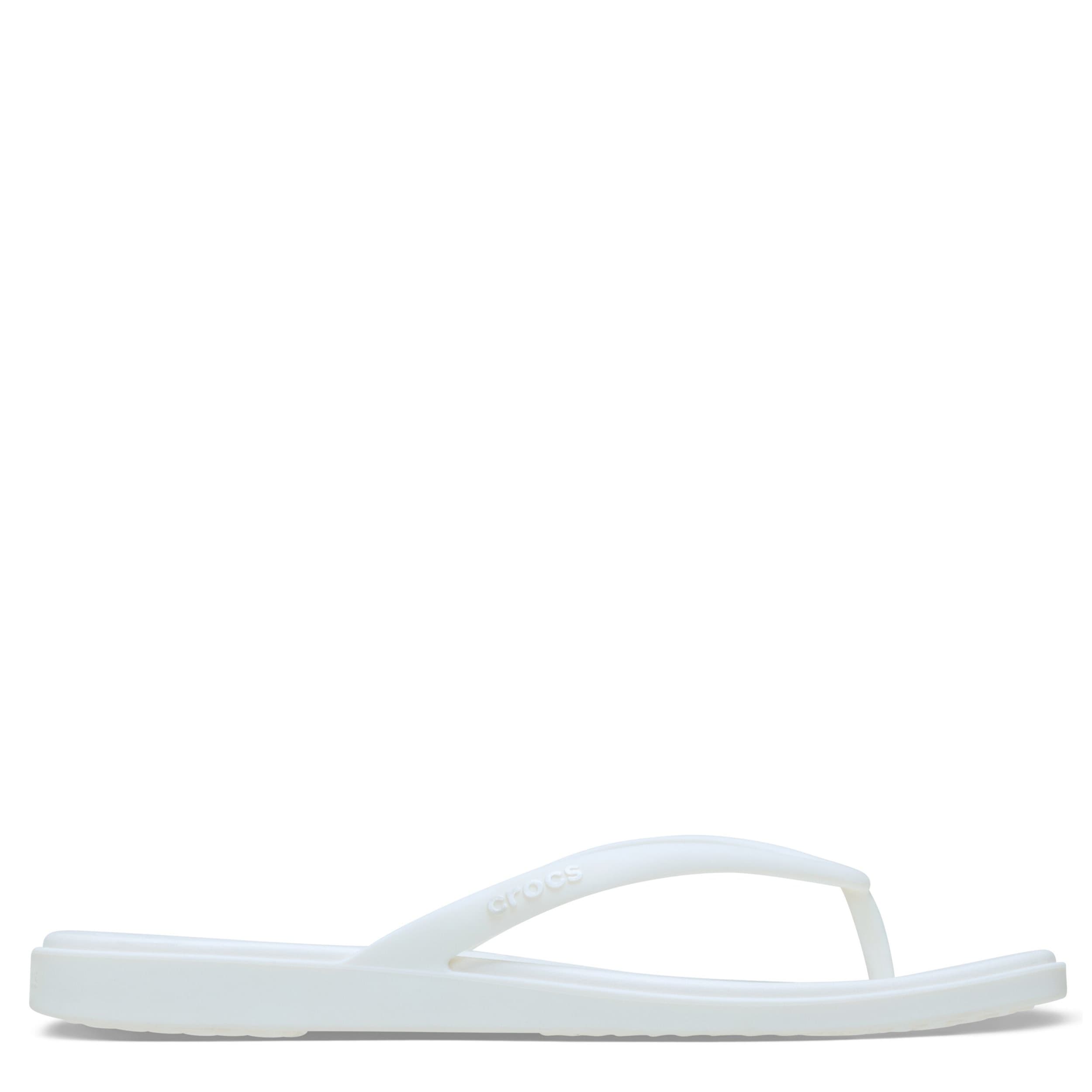 CROCS-WOMENS MIAMI FLIP SANDAL-OFF WHITE & 