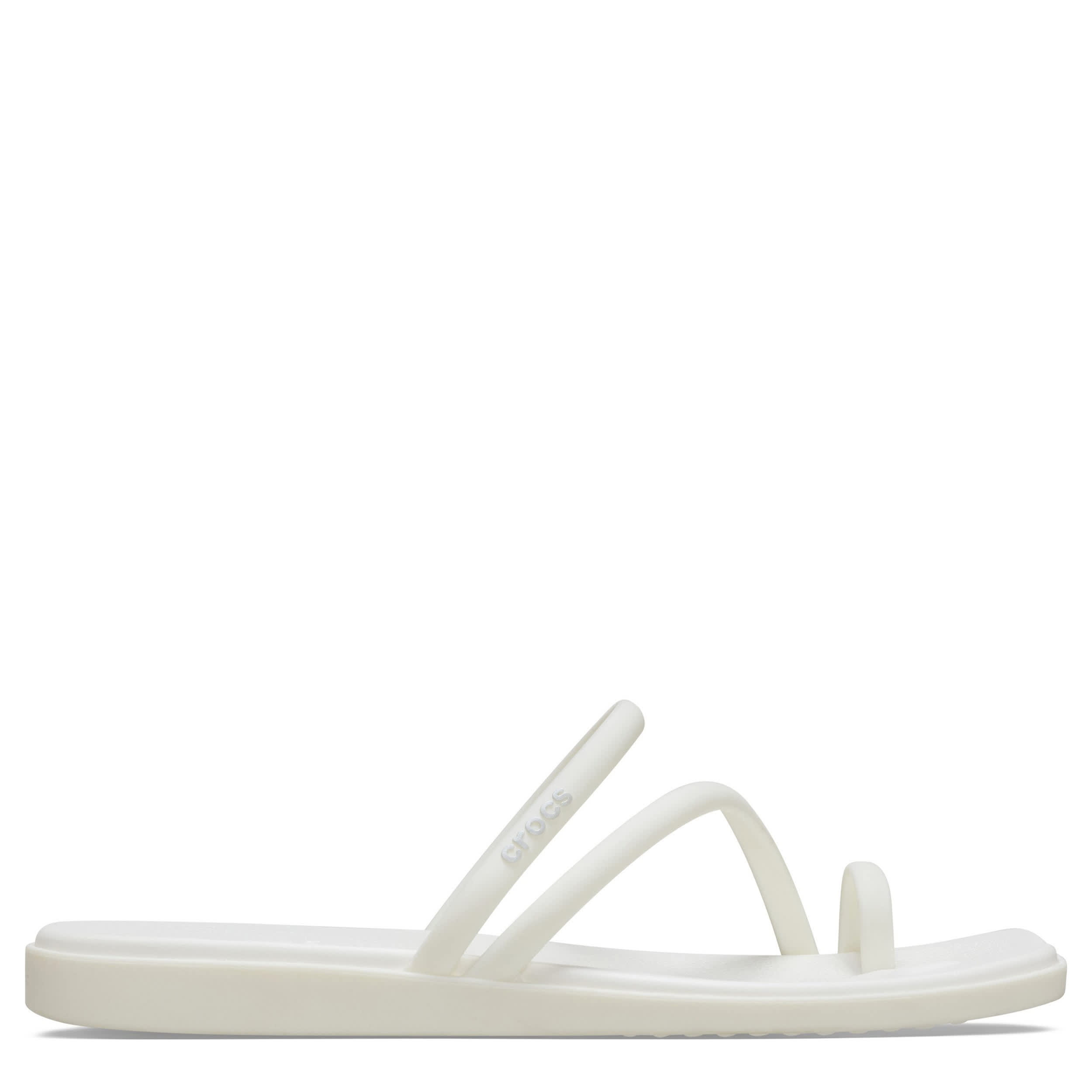 CROCS-WOMENS MIAMI TOE LOOP-OFF WHITE & 