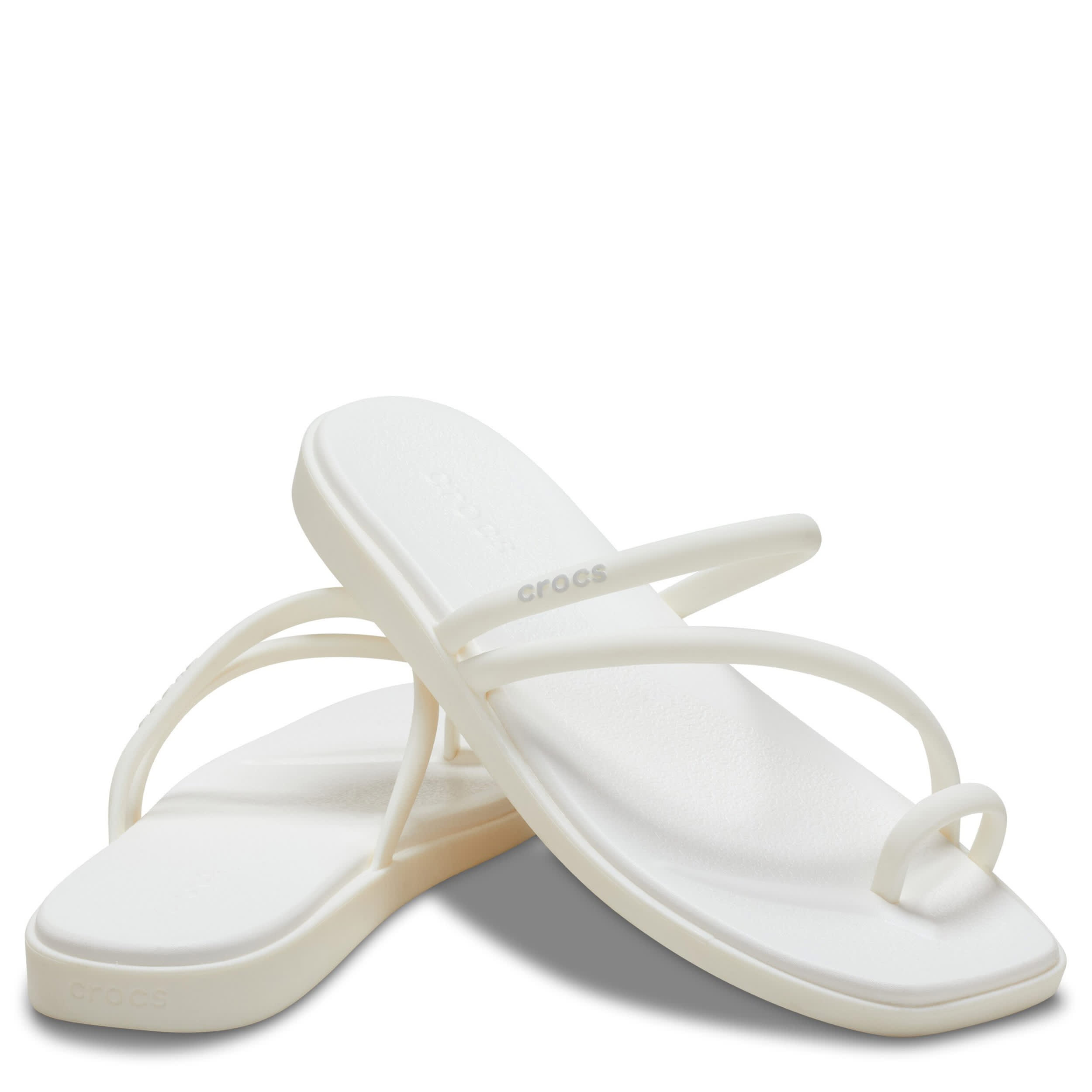 CROCS-WOMENS MIAMI TOE LOOP-OFF WHITE & 