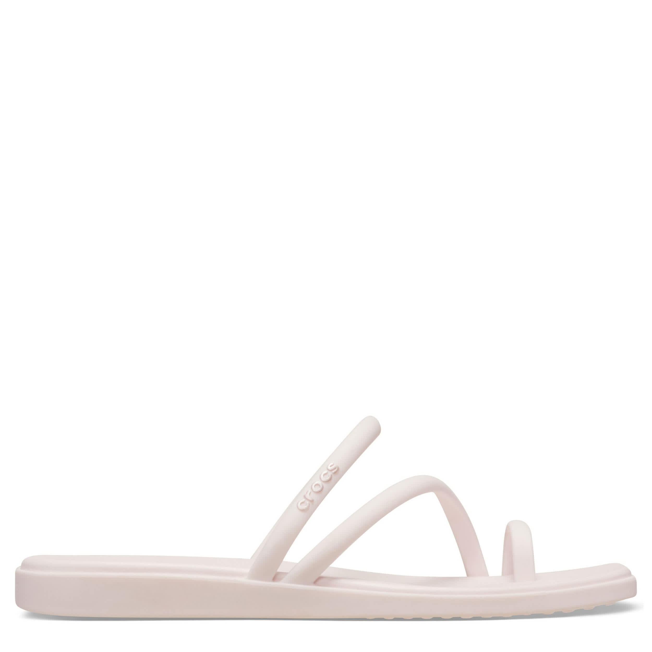 CROCS-WOMENS MIAMI TOE LOOP-PALE PINK & 