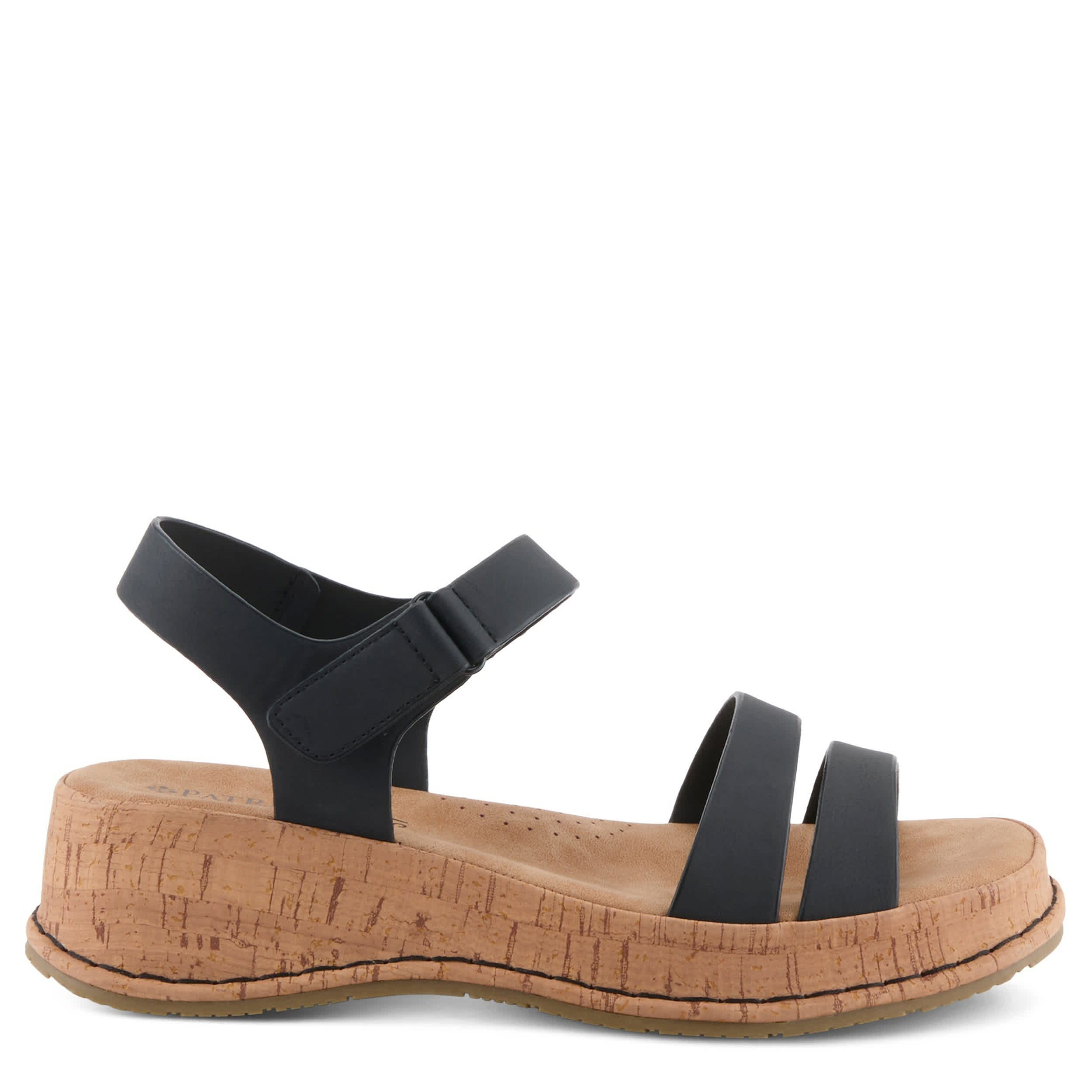 PATRIZIA-WOMENS MONIECE WEDGE SANDAL-BLACK & 