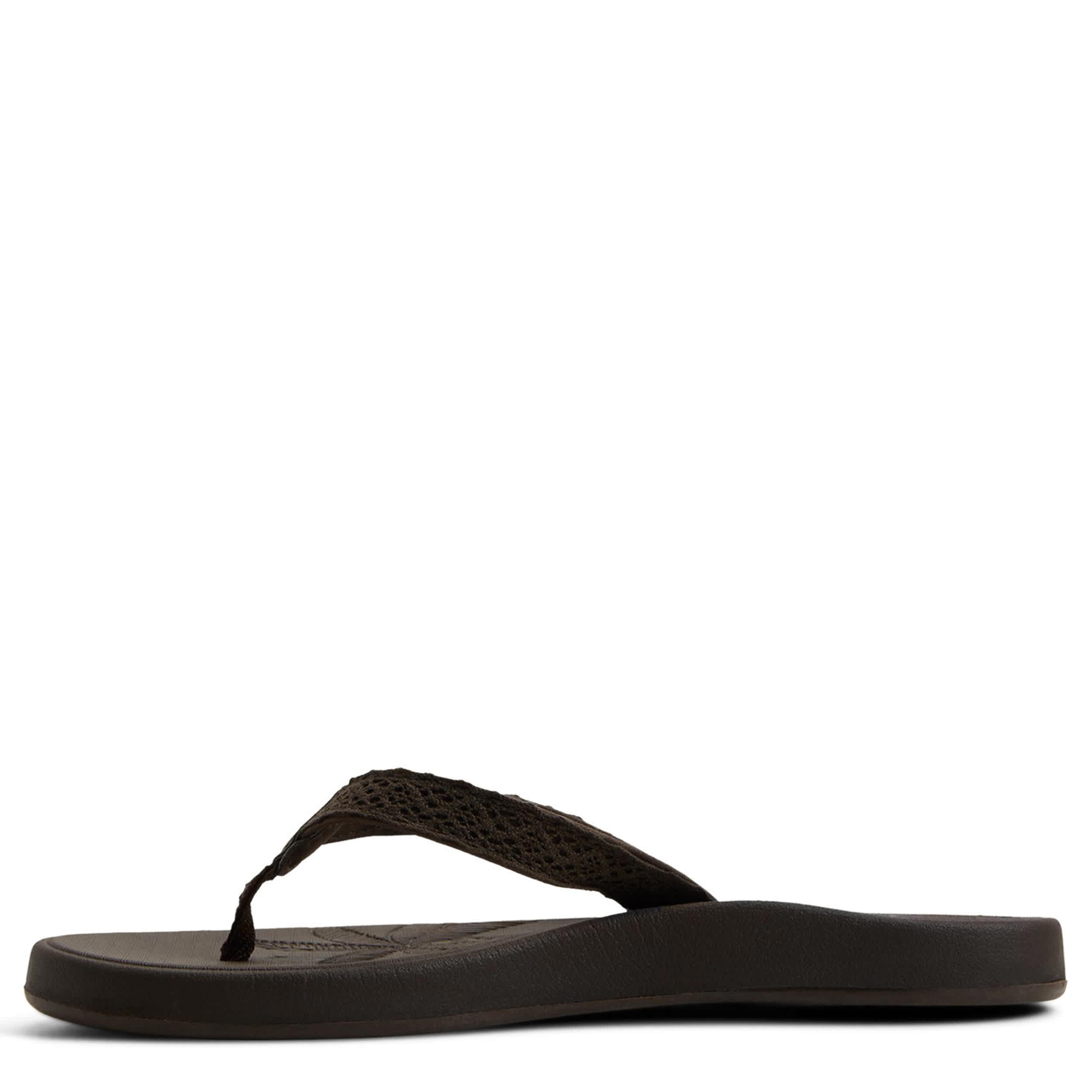 ROXY-WOMENS GIANNA II FLIP FLOP SANDAL-DARK BROWN & 