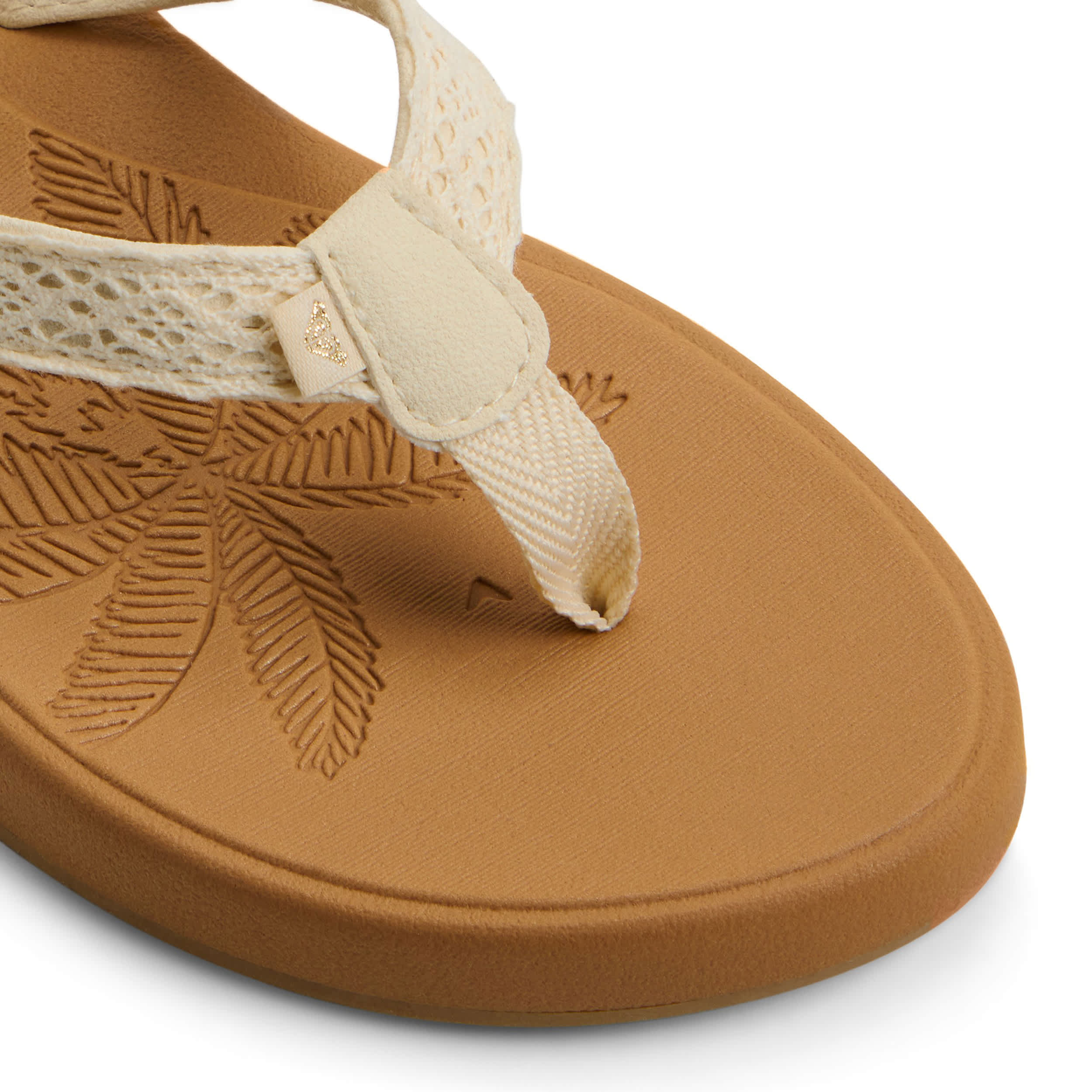 ROXY-WOMENS GIANNA II FLIP FLOP SANDAL-IVORY & 