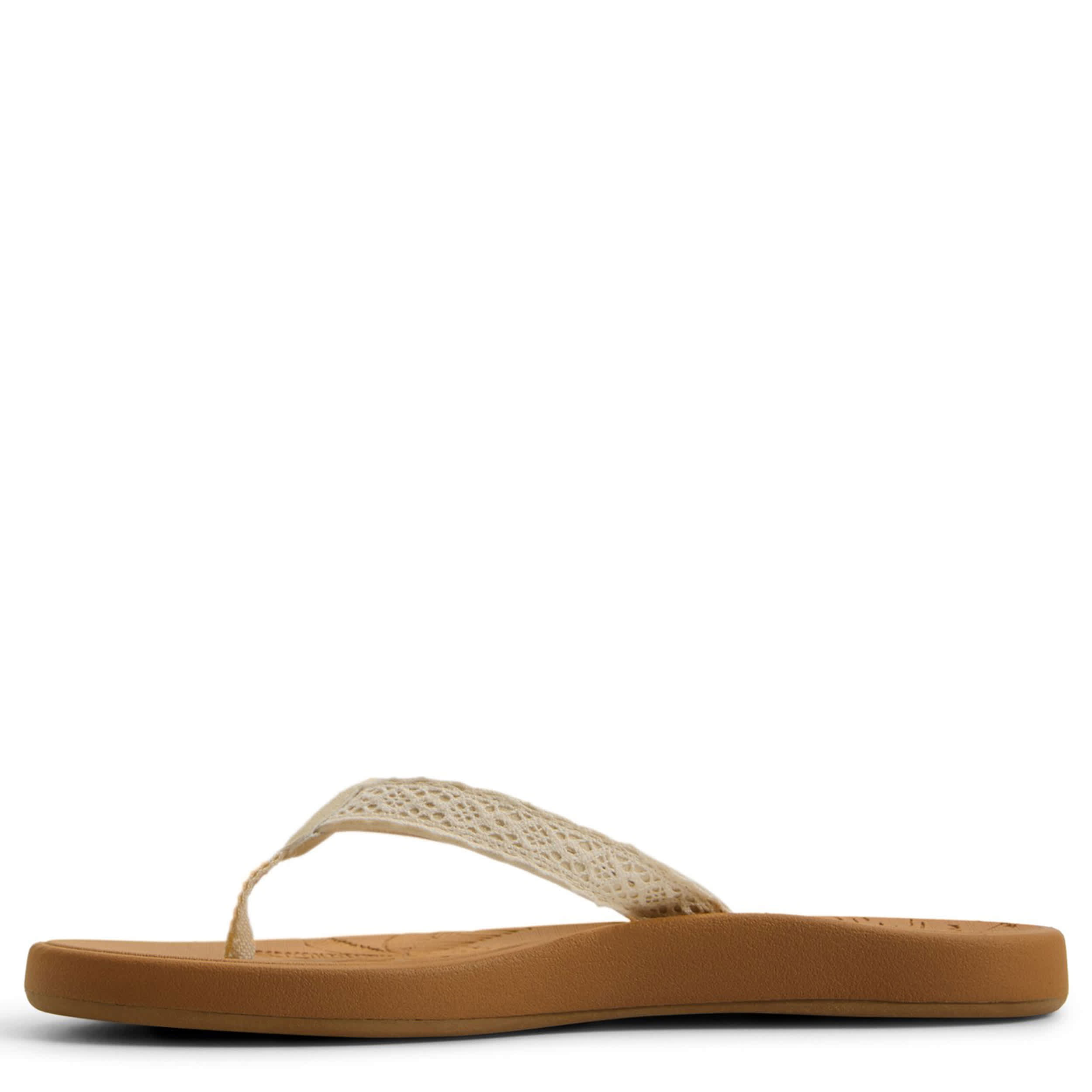 ROXY-WOMENS GIANNA II FLIP FLOP SANDAL-IVORY & 