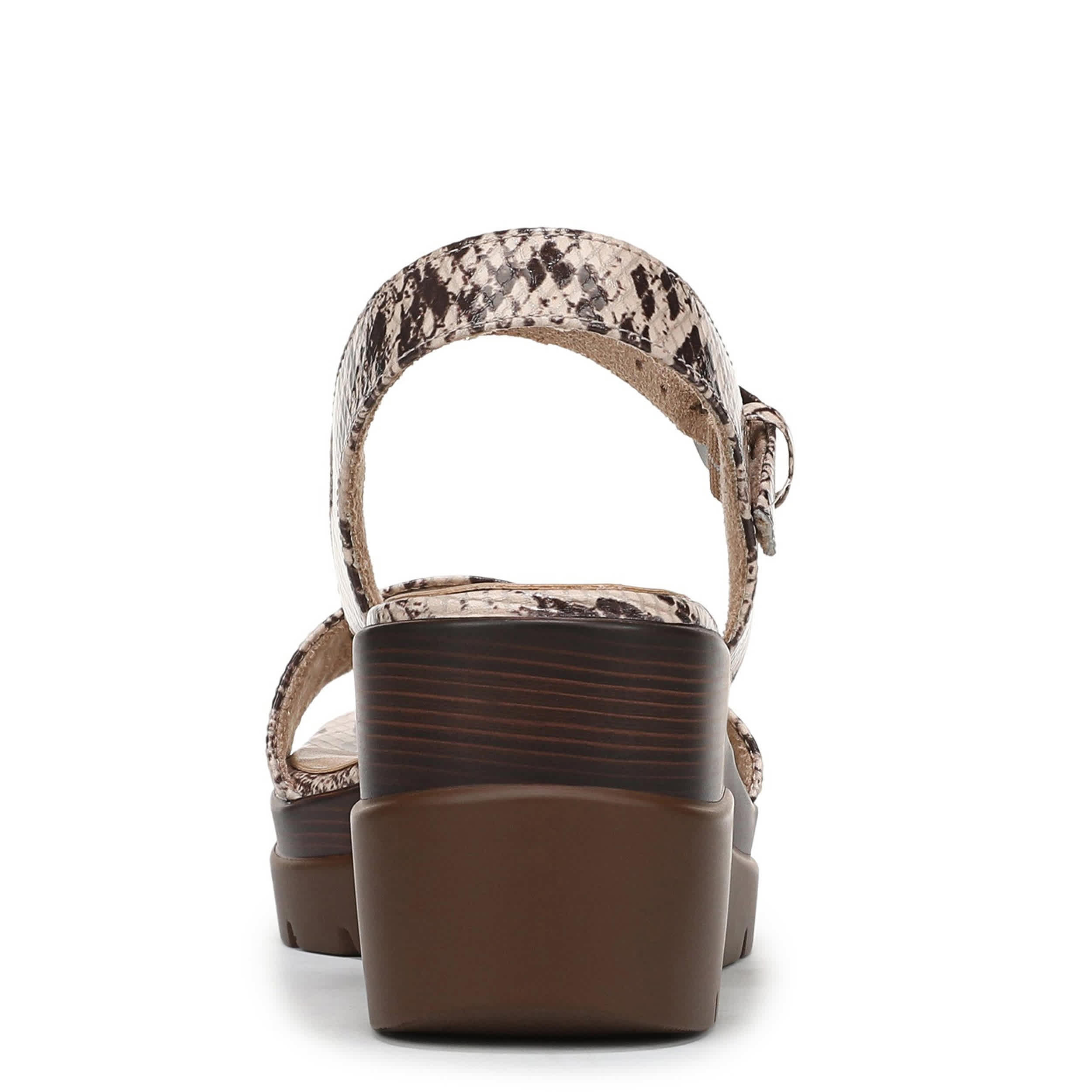 NATURAL SOUL BY NATURALIZER-WOMENS GRACIELA WEDGE SANDAL-BEIGE & SNAKE