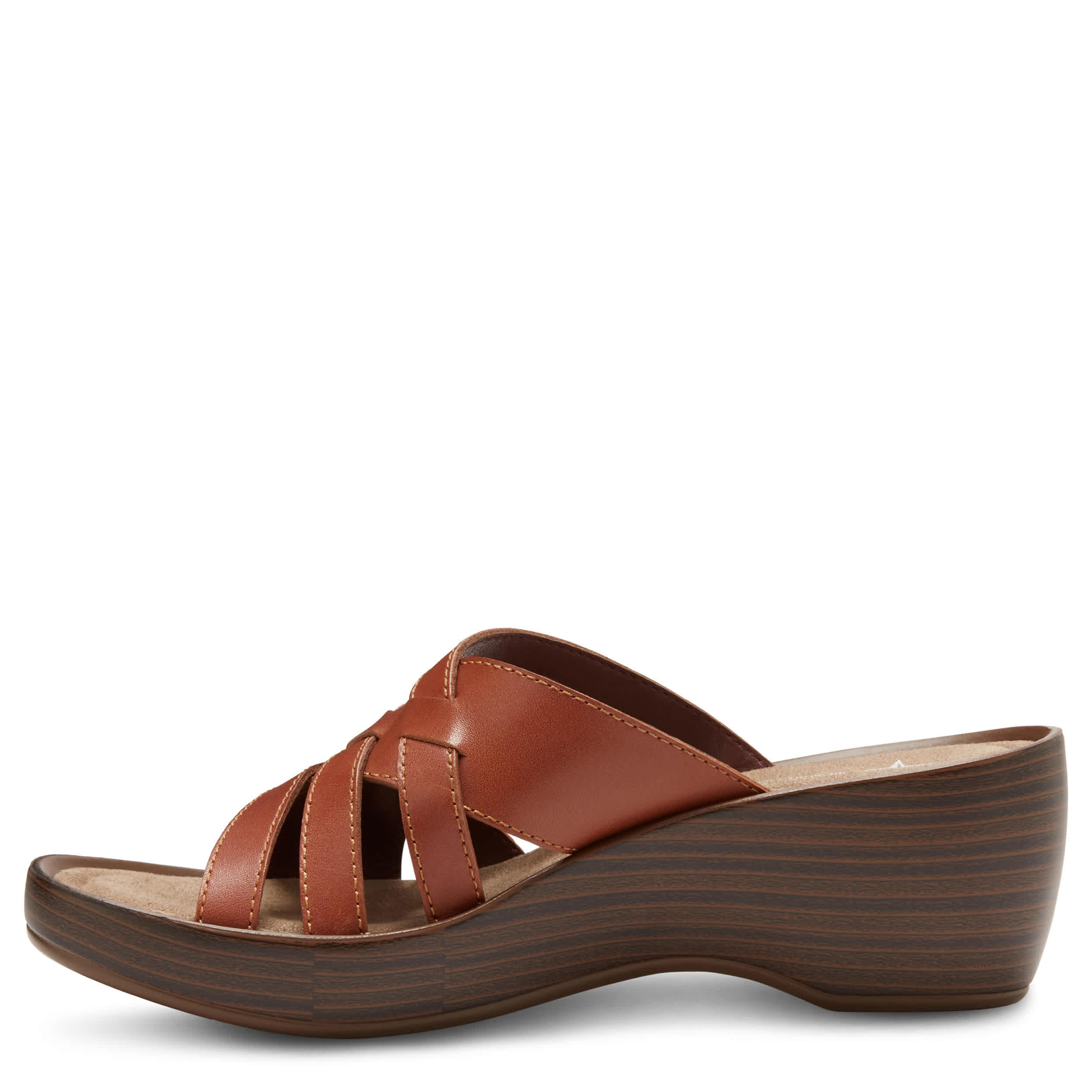 EASTLAND-WOMENS POPPY SANDAL-TAN & 