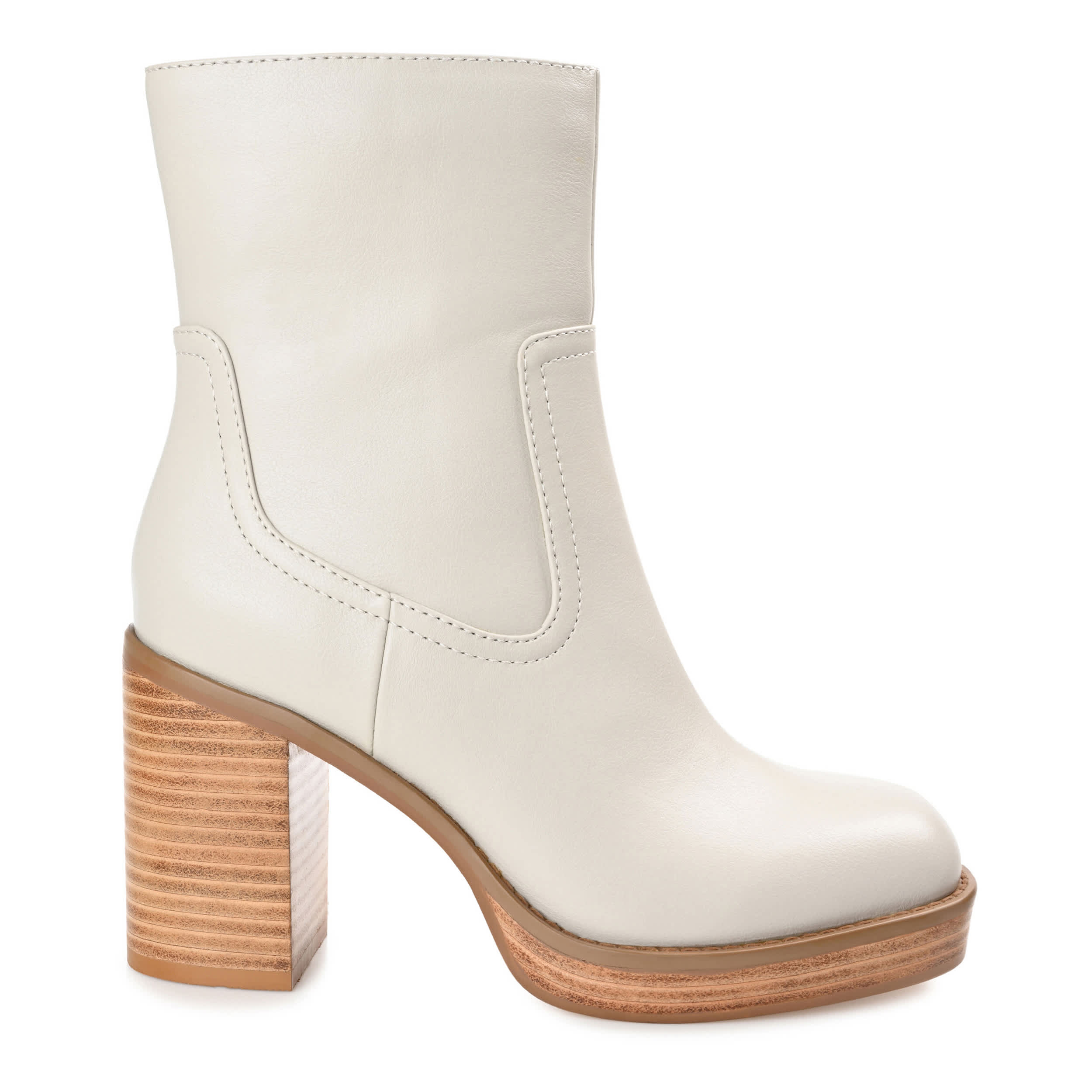 JOURNEE COLLECTION-WOMENS BRITTANY ANKLE BOOT-GREY & 