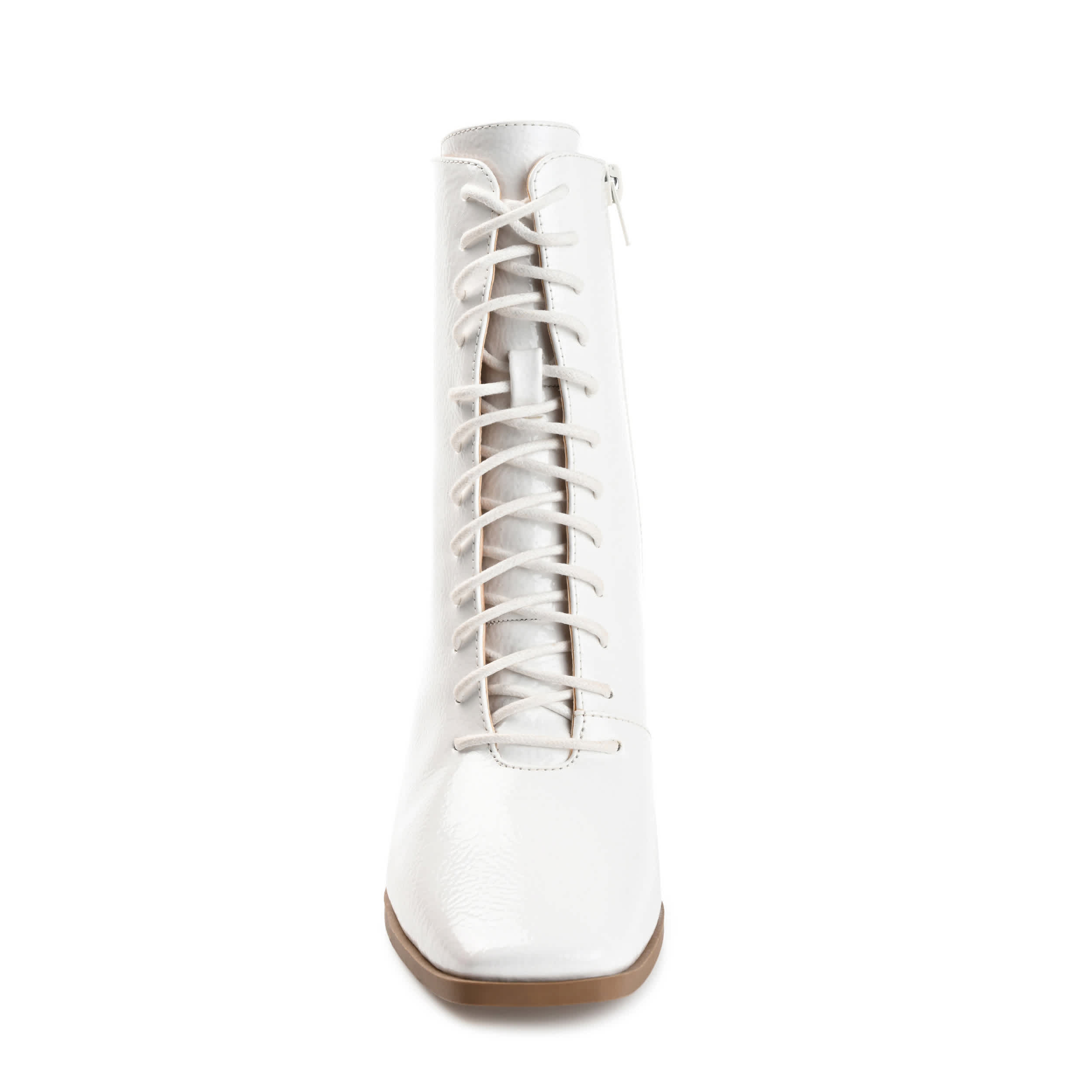 JOURNEE COLLECTION-WOMENS COVVA LACE UP DRESS BOOT-BONE & 