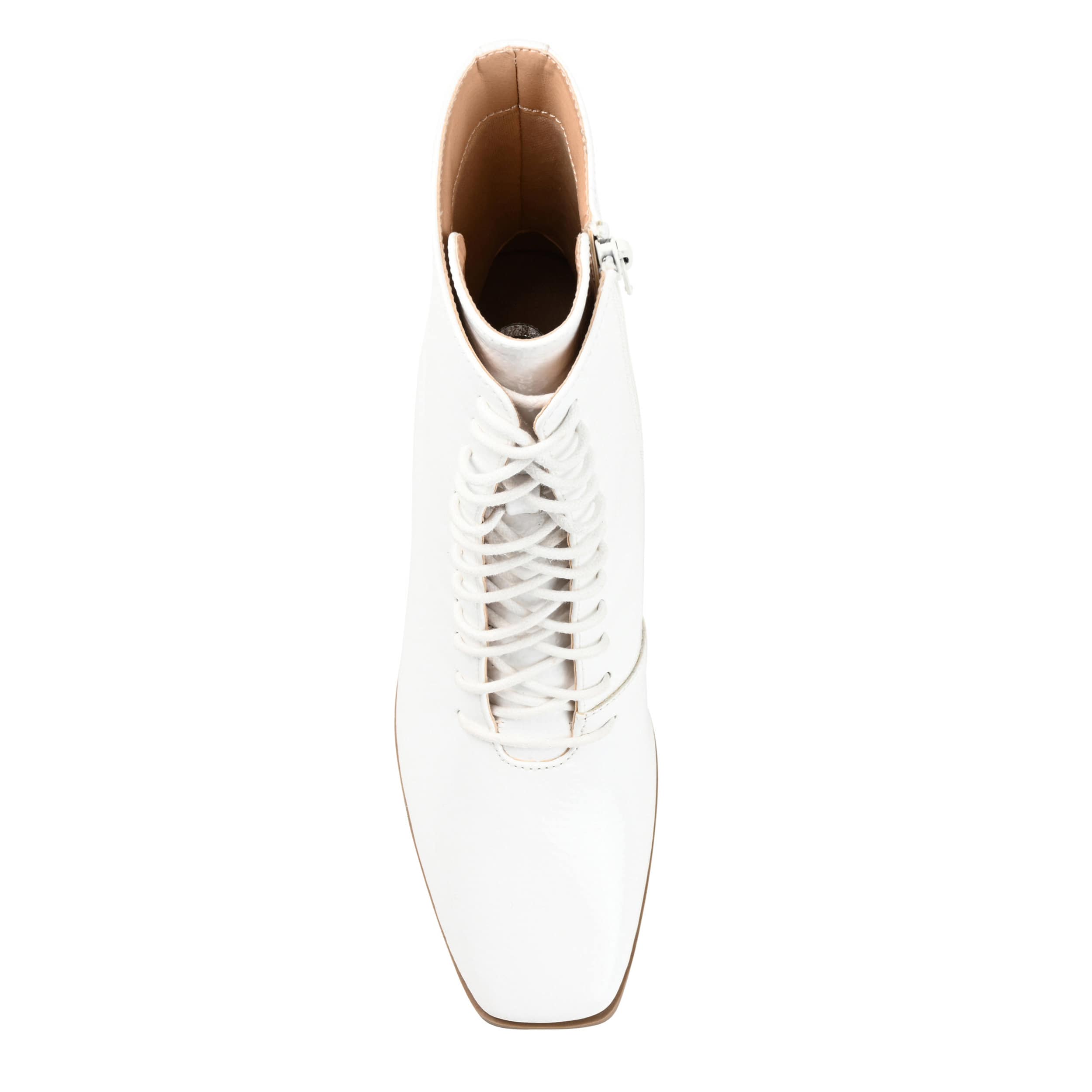 JOURNEE COLLECTION-WOMENS COVVA LACE UP DRESS BOOT-BONE & 