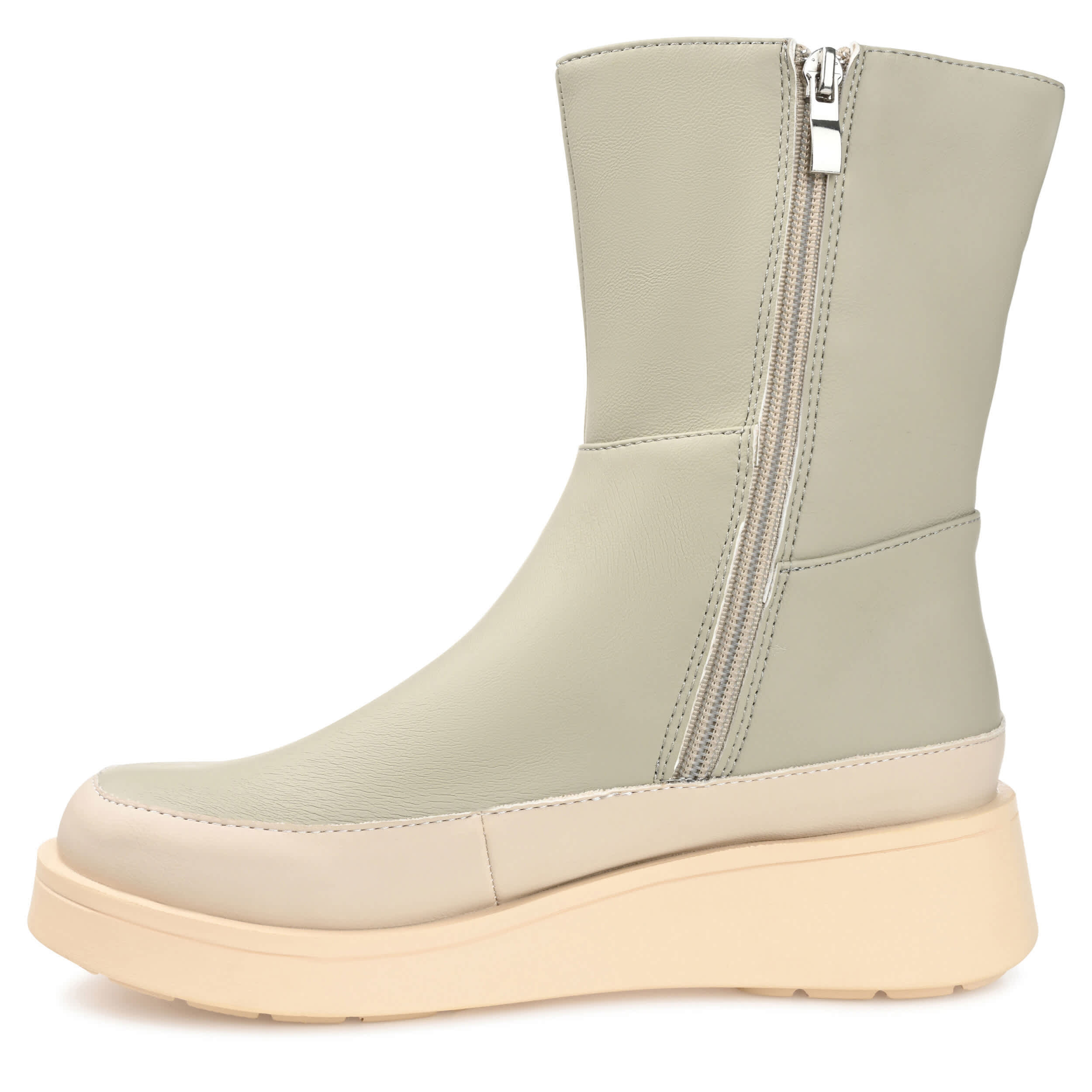 JOURNEE COLLECTION-WOMENS CRISTEN ANKLE BOOT-OLIVE & 