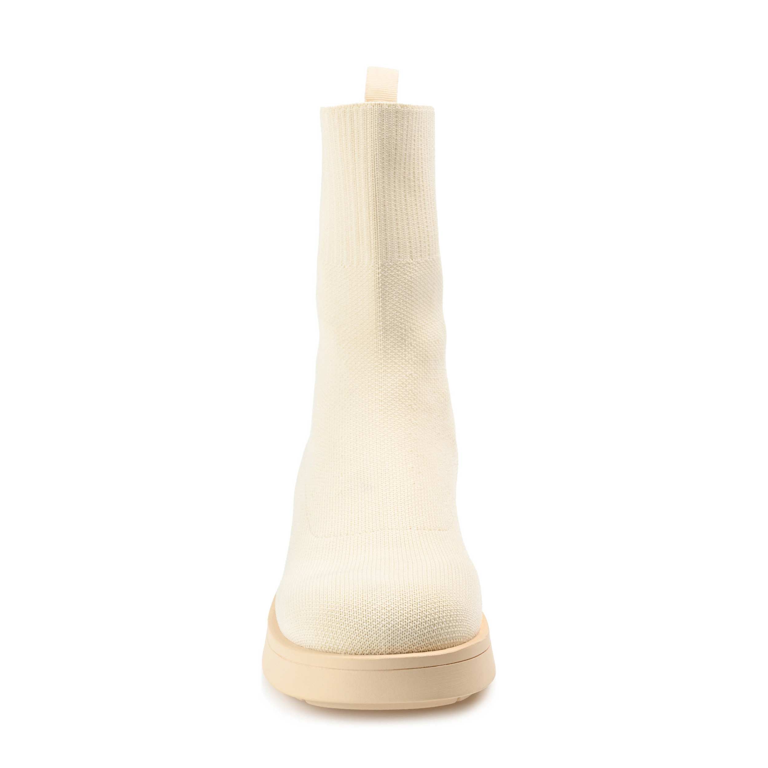 JOURNEE COLLECTION-WOMENS EBBY PULL ON BOOT-OFF WHITE & 
