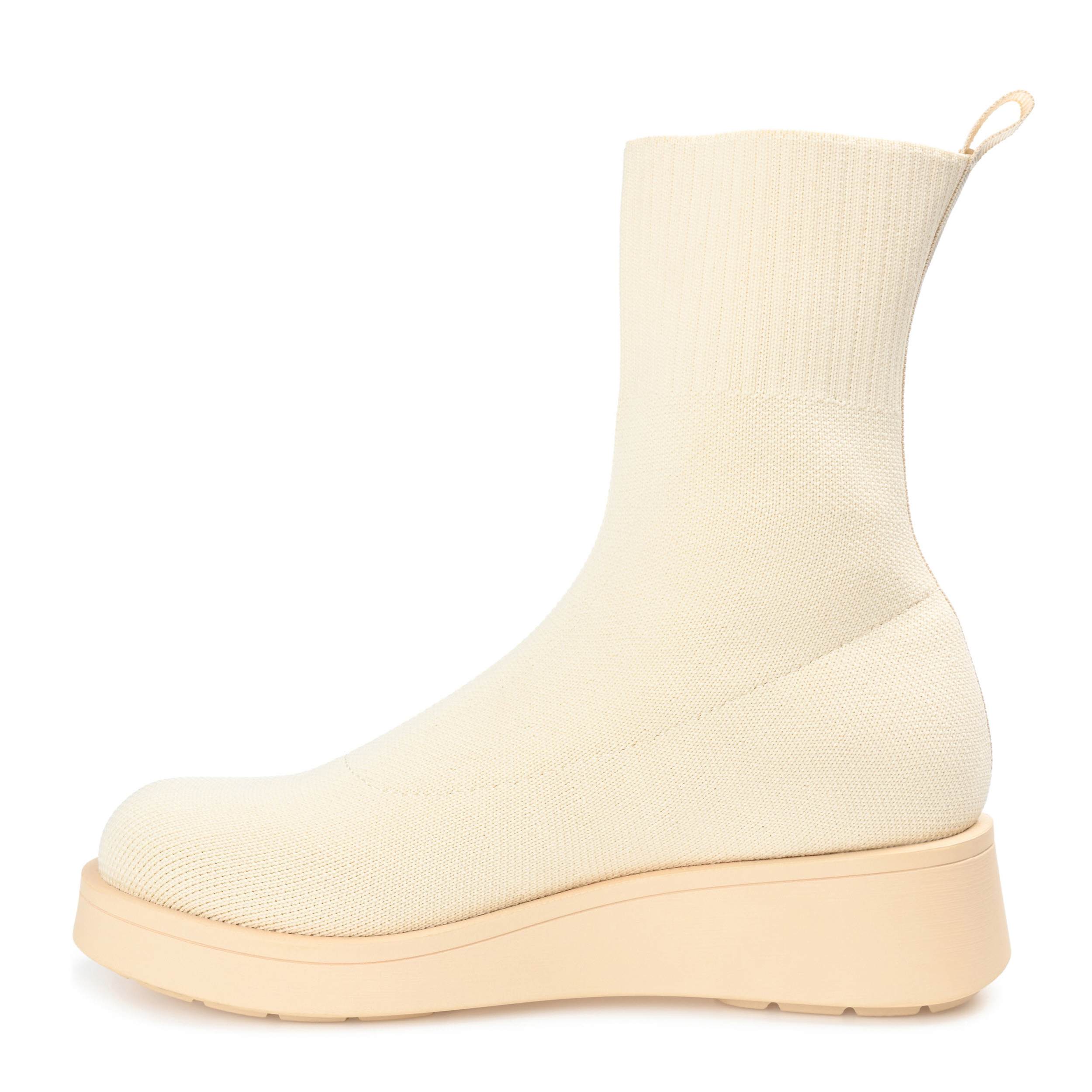 JOURNEE COLLECTION-WOMENS EBBY PULL ON BOOT-OFF WHITE & 