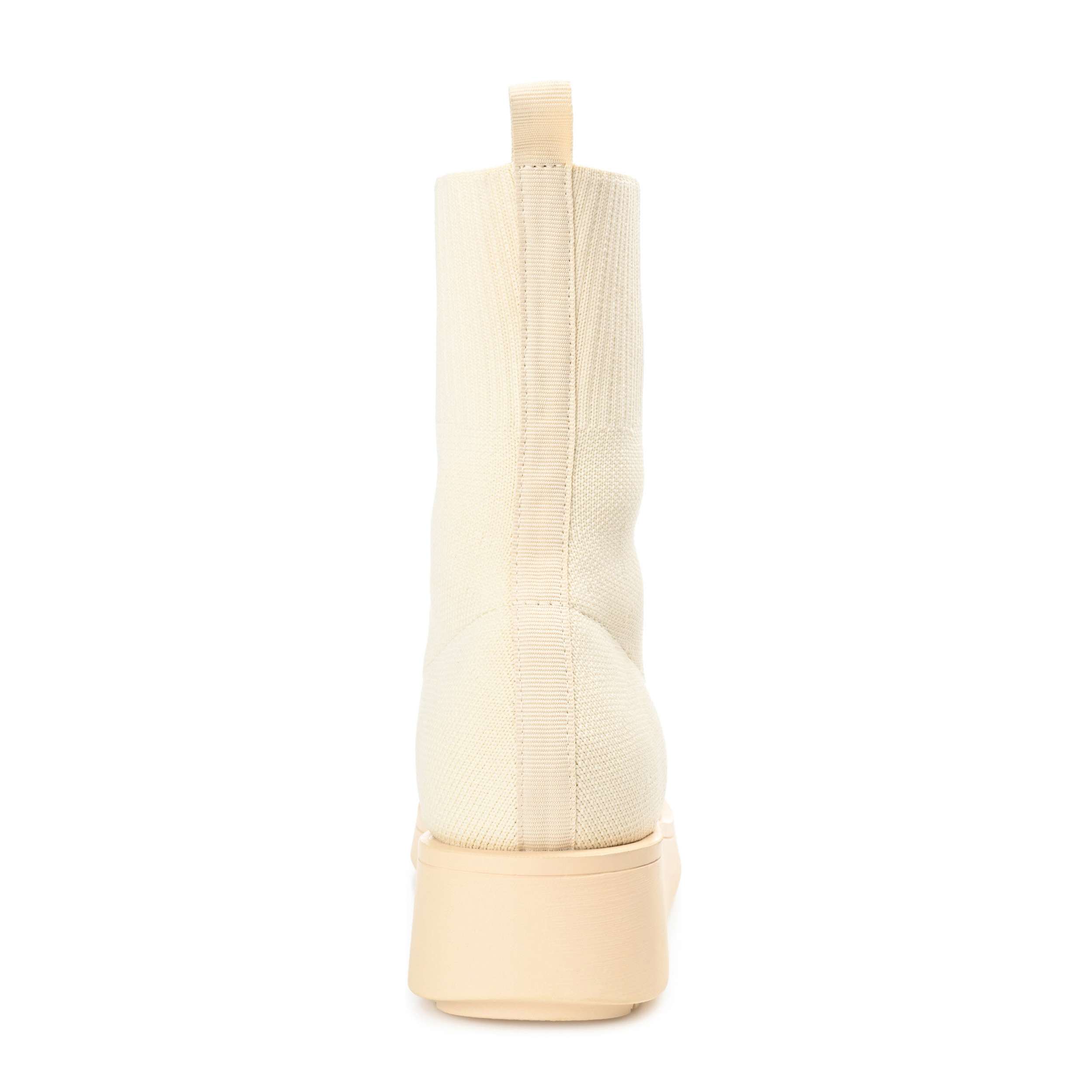 JOURNEE COLLECTION-WOMENS EBBY PULL ON BOOT-OFF WHITE & 