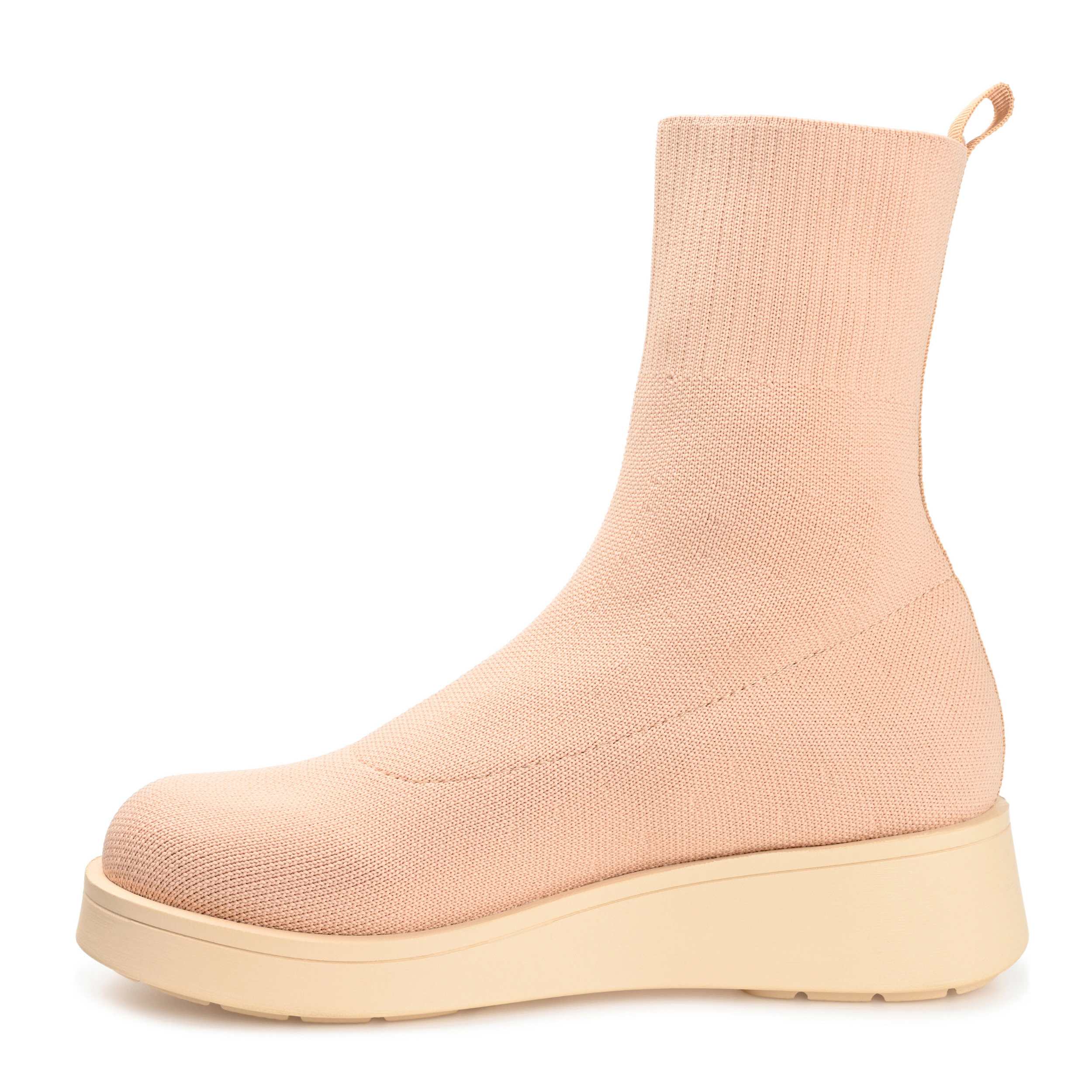JOURNEE COLLECTION-WOMENS EBBY SLIP ON BOOT-TAN & 