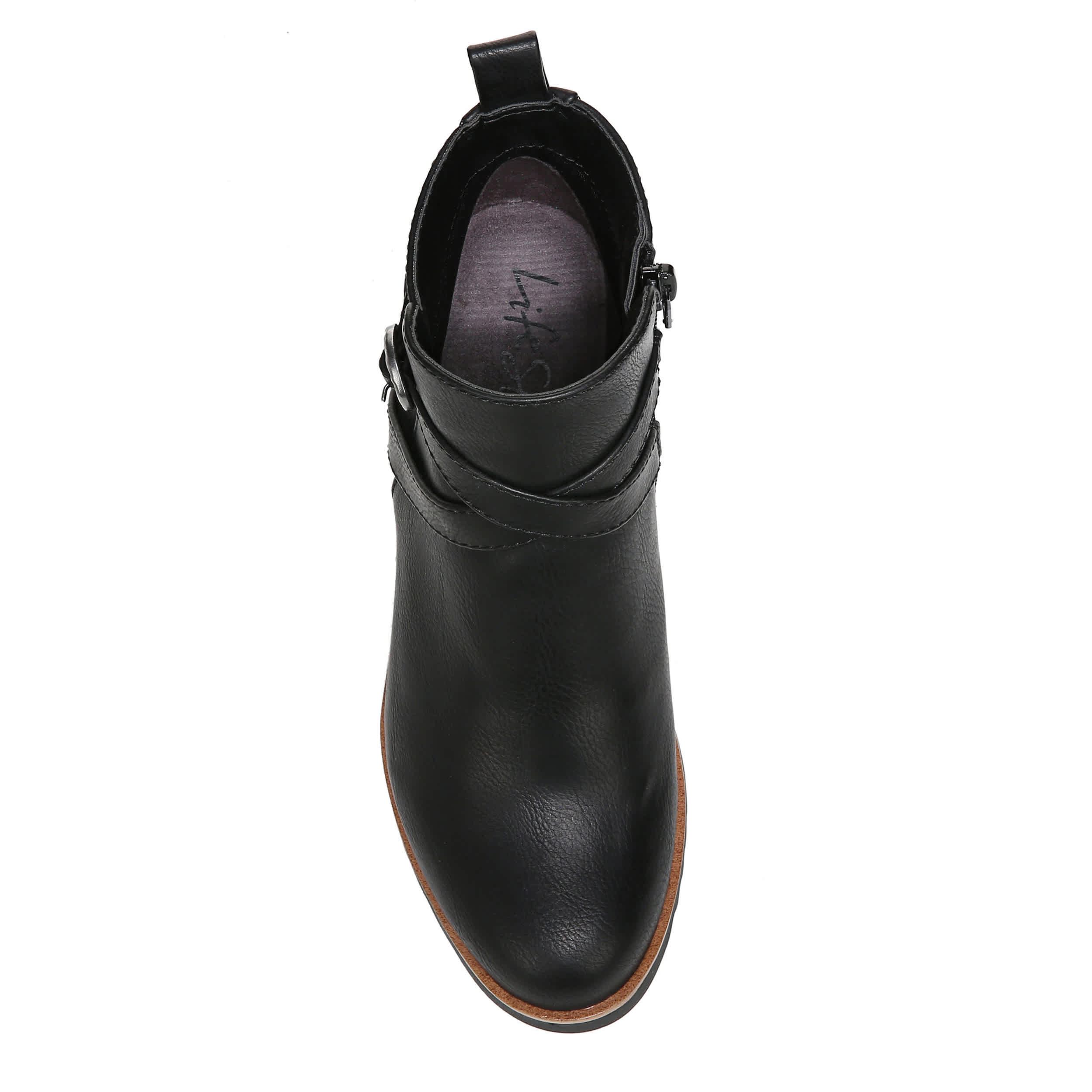 LIFESTRIDE-WOMENS ZINFANDEL WEDGE BOOTIE-BLACK & 