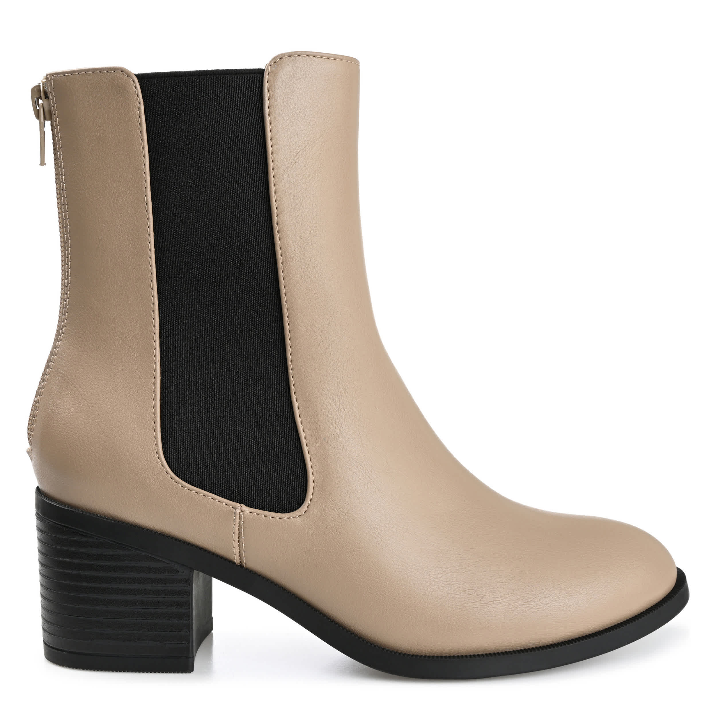 JOURNEE COLLECTION-WOMENS TAYSHIA ANKLE BOOT-TAUPE & 