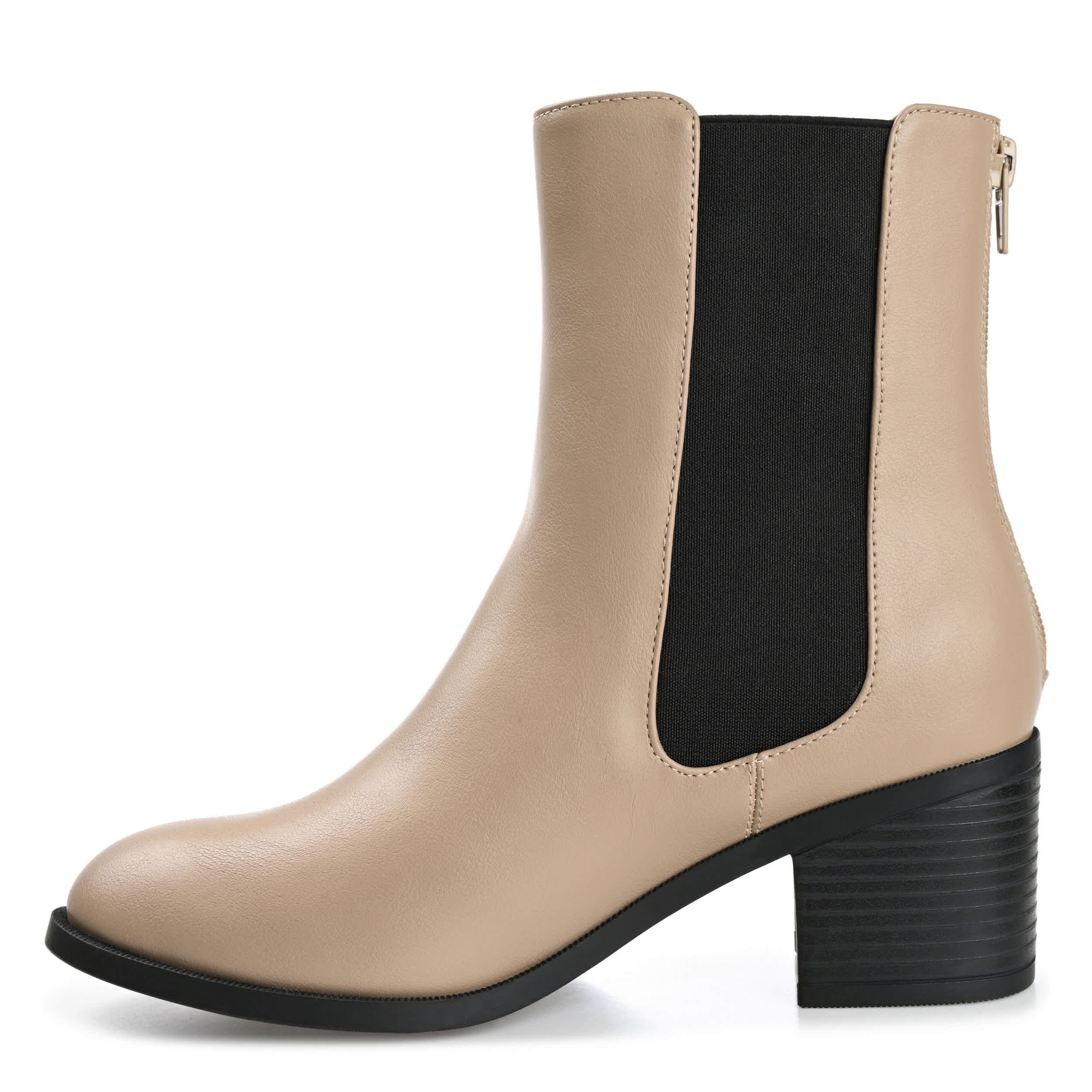 JOURNEE COLLECTION-WOMENS TAYSHIA ANKLE BOOT-TAUPE & 