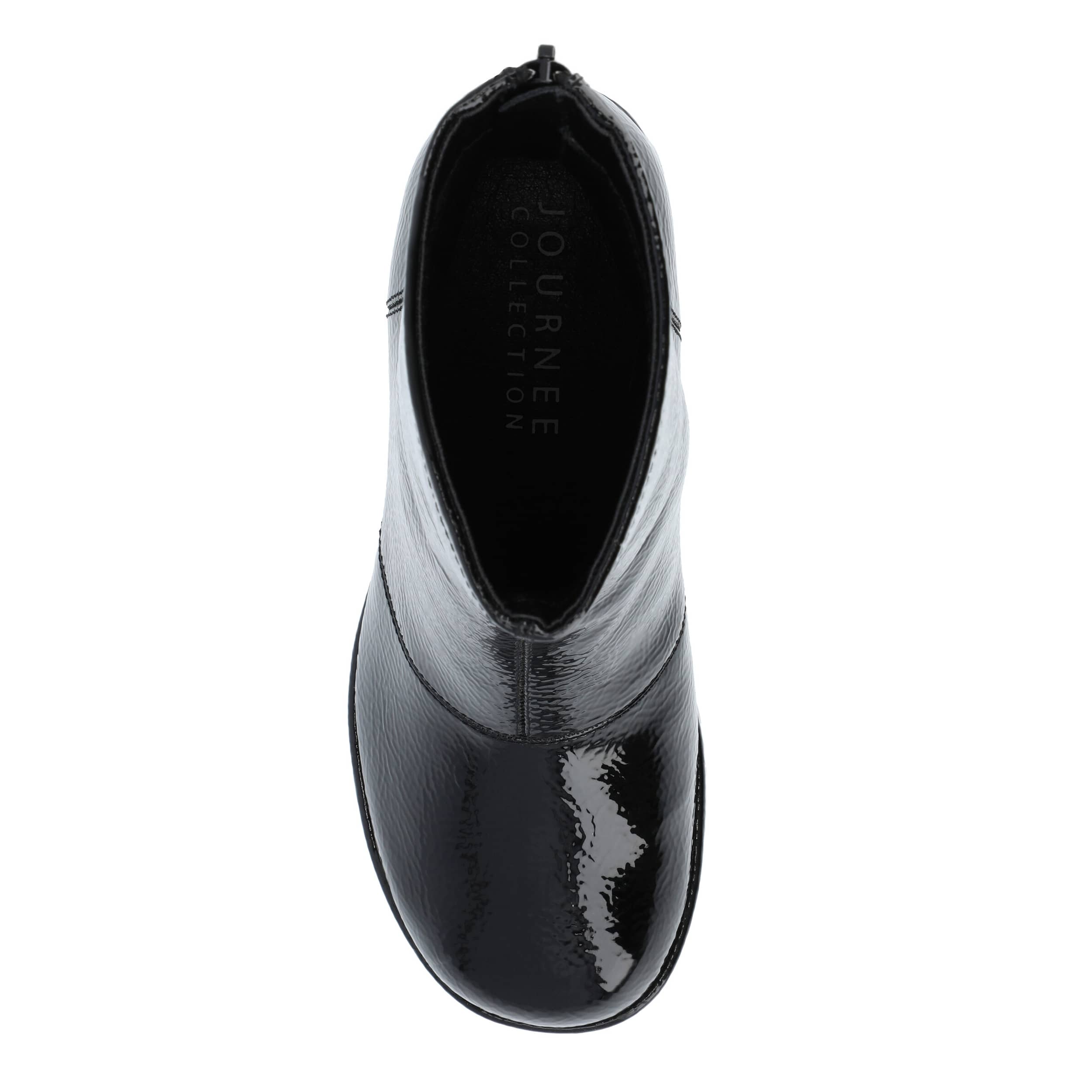JOURNEE COLLECTION-WOMENS AYLANI ANKLE BOOT-BLACK & 