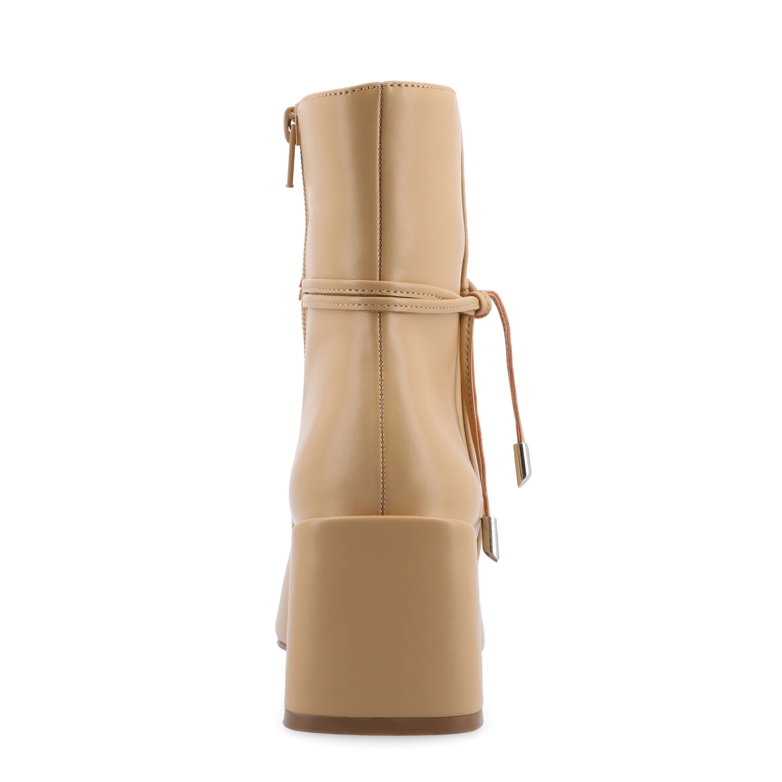 JOURNEE COLLECTION-WOMENS BEVERLEY WIDE ANKLE BOOT-TAN & 