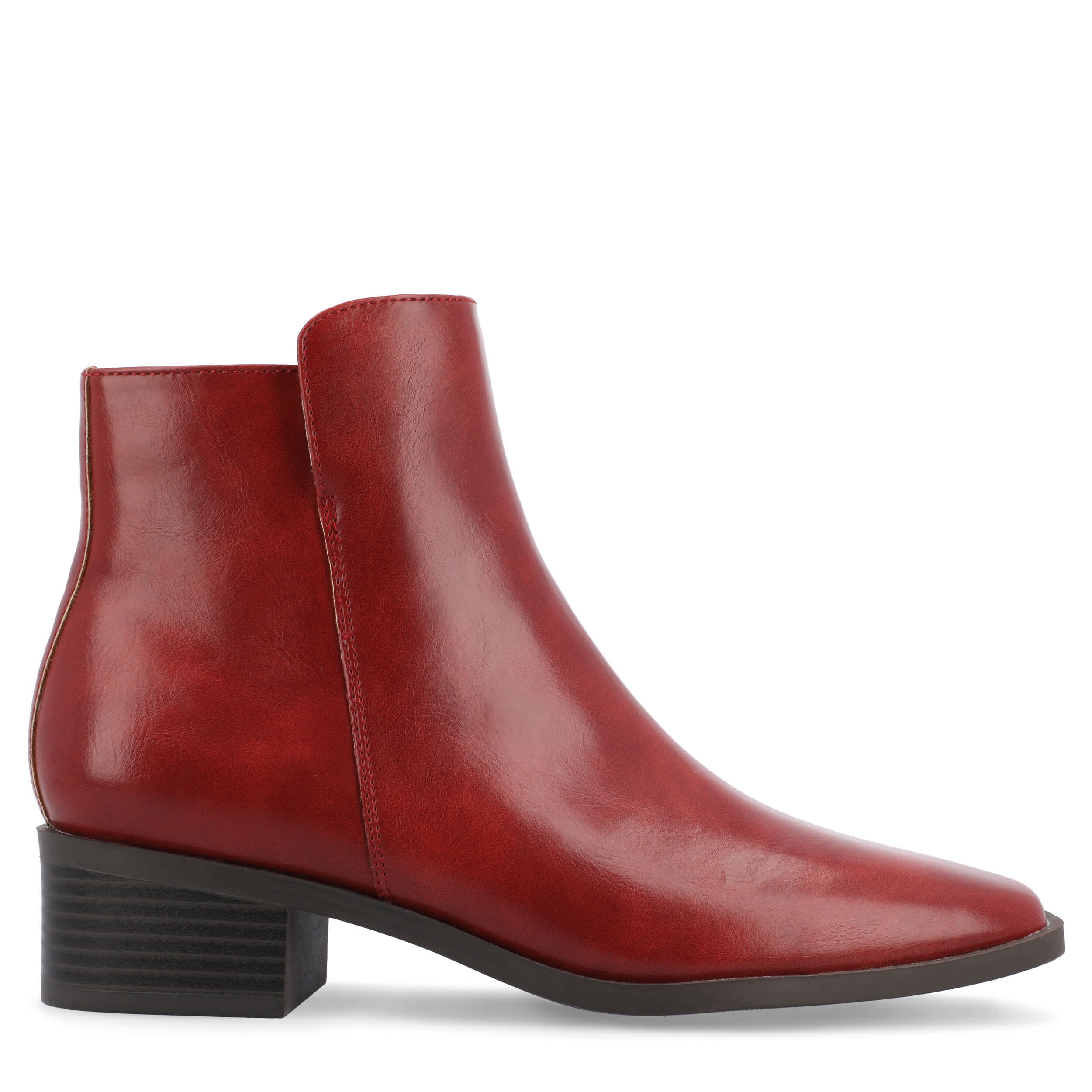 JOURNEE COLLECTION-WOMENS CAPPRI ANKLE BOOT-RED & 