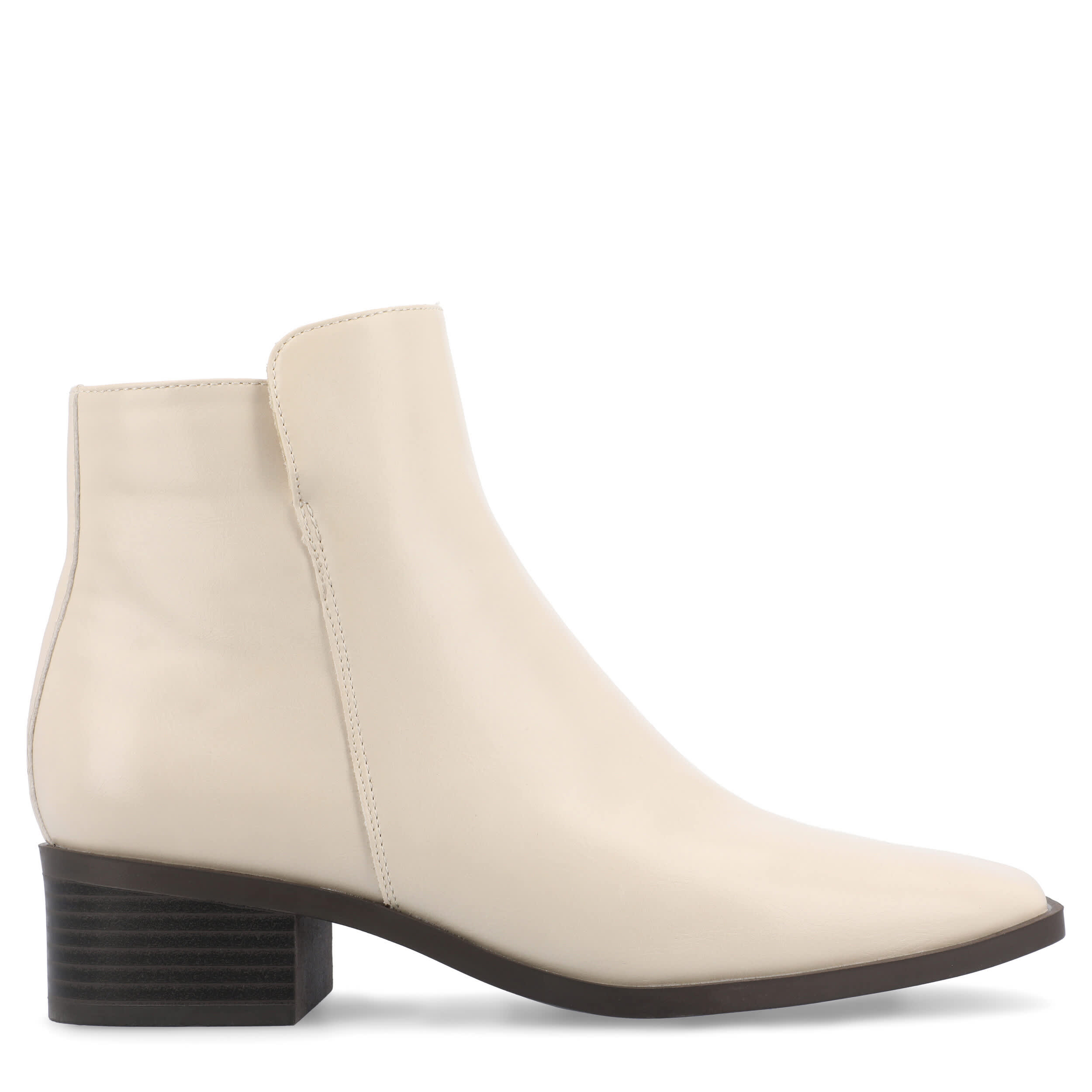 JOURNEE COLLECTION-WOMENS CAPPRI ANKLE BOOT-OFF WHITE & 