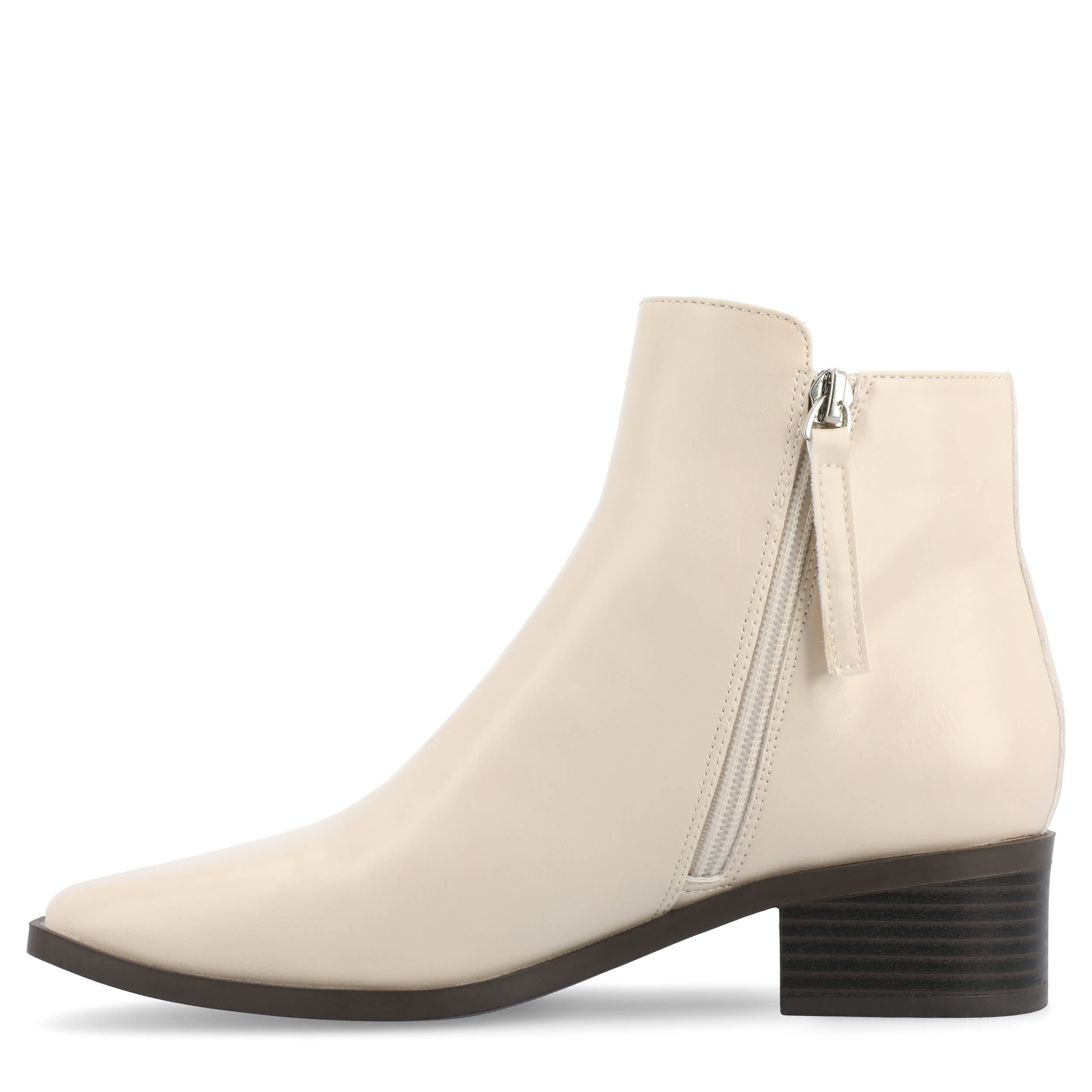JOURNEE COLLECTION-WOMENS CAPPRI ANKLE BOOT-OFF WHITE & 