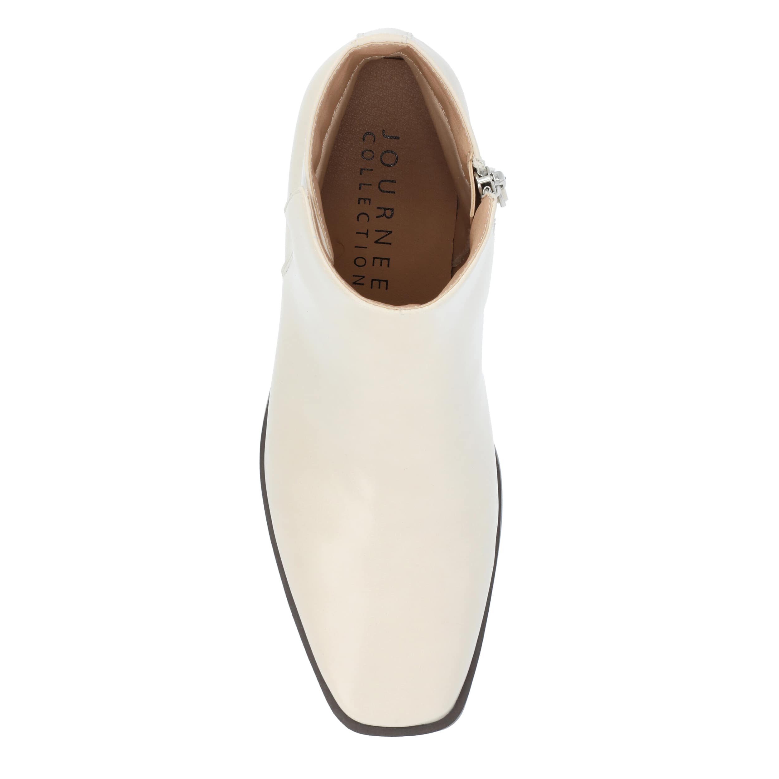 JOURNEE COLLECTION-WOMENS CAPPRI ANKLE BOOT-OFF WHITE & 