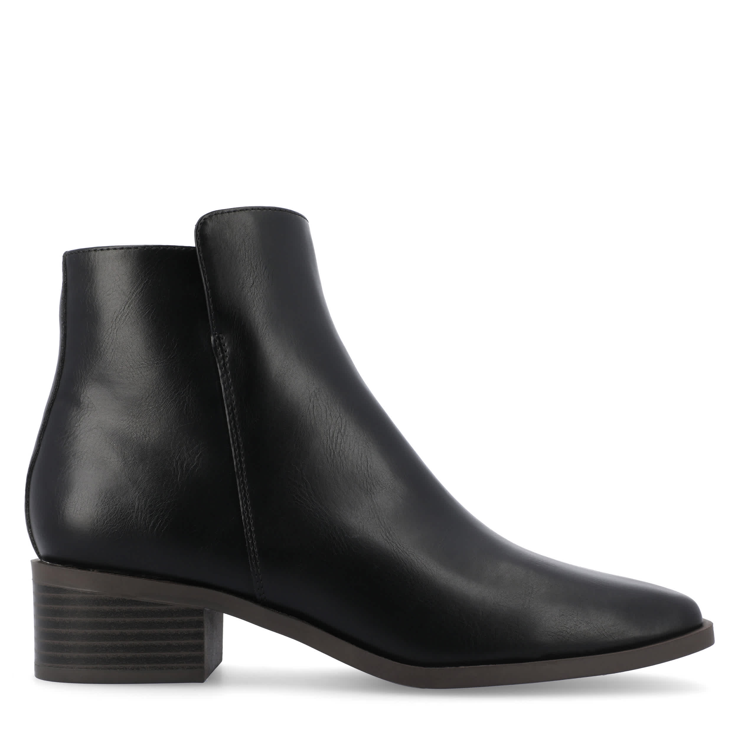 JOURNEE COLLECTION-WOMENS CAPPRI WIDE ANKLE BOOT-BLACK & 