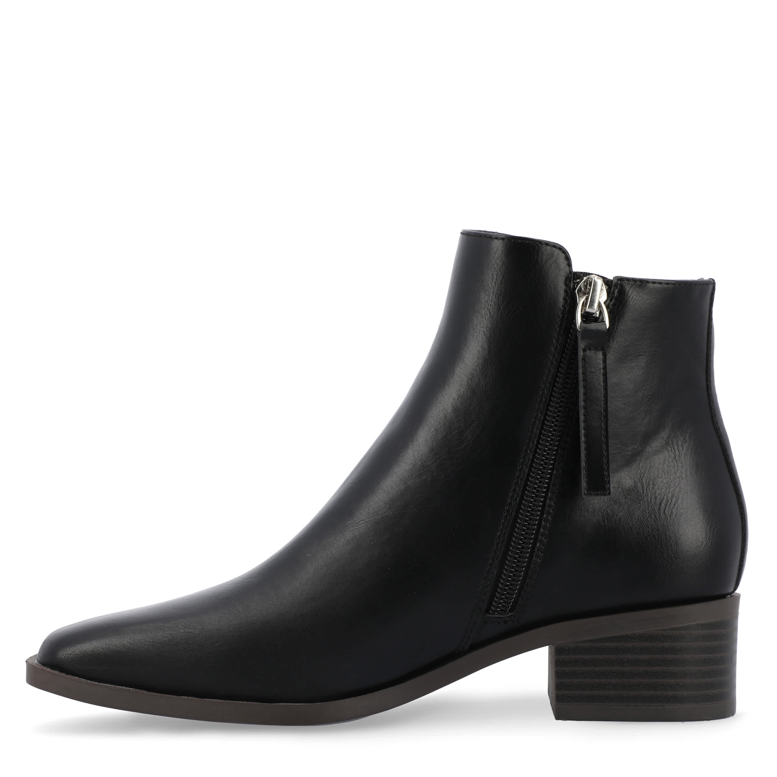 JOURNEE COLLECTION-WOMENS CAPPRI WIDE ANKLE BOOT-BLACK & 
