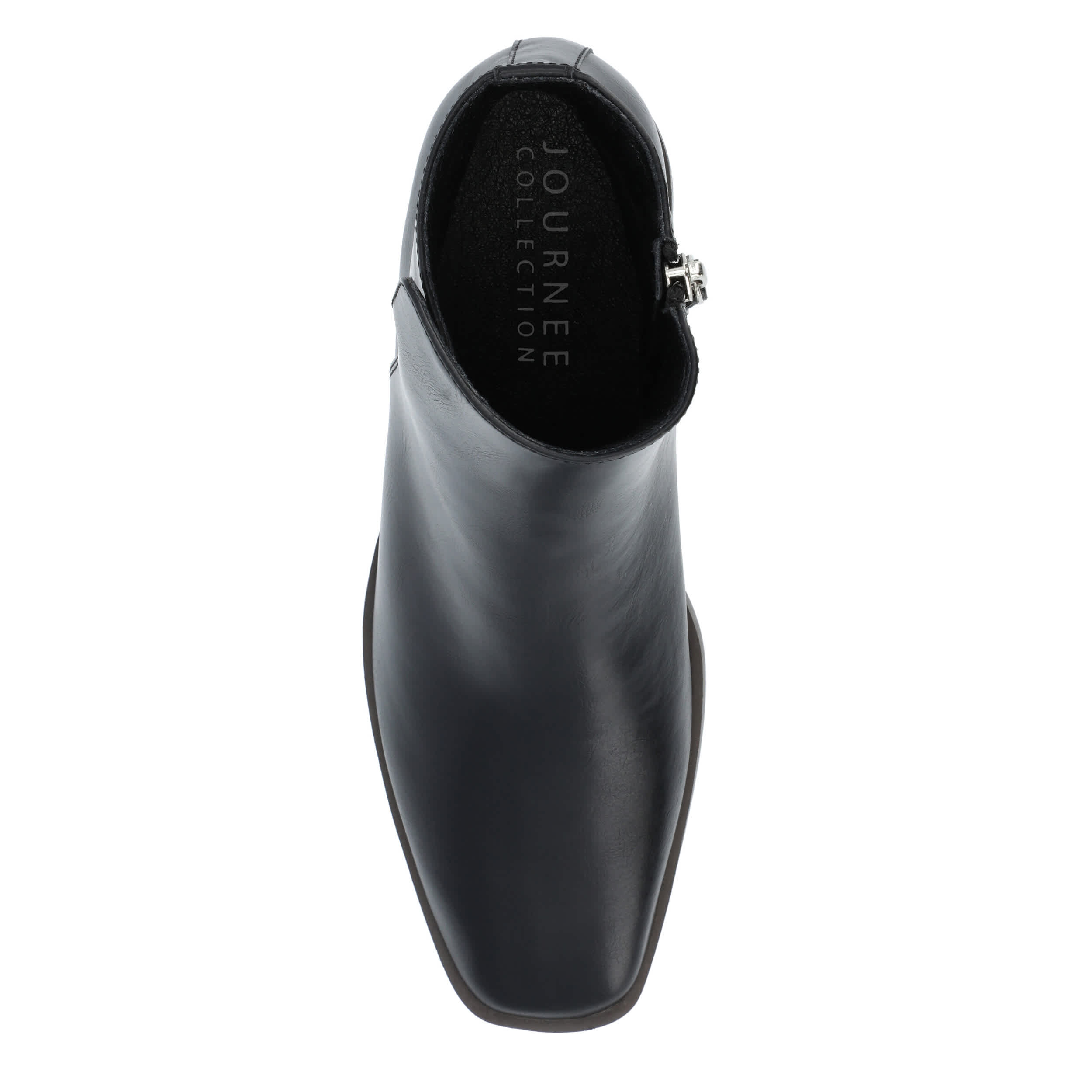 JOURNEE COLLECTION-WOMENS CAPPRI WIDE ANKLE BOOT-BLACK & 