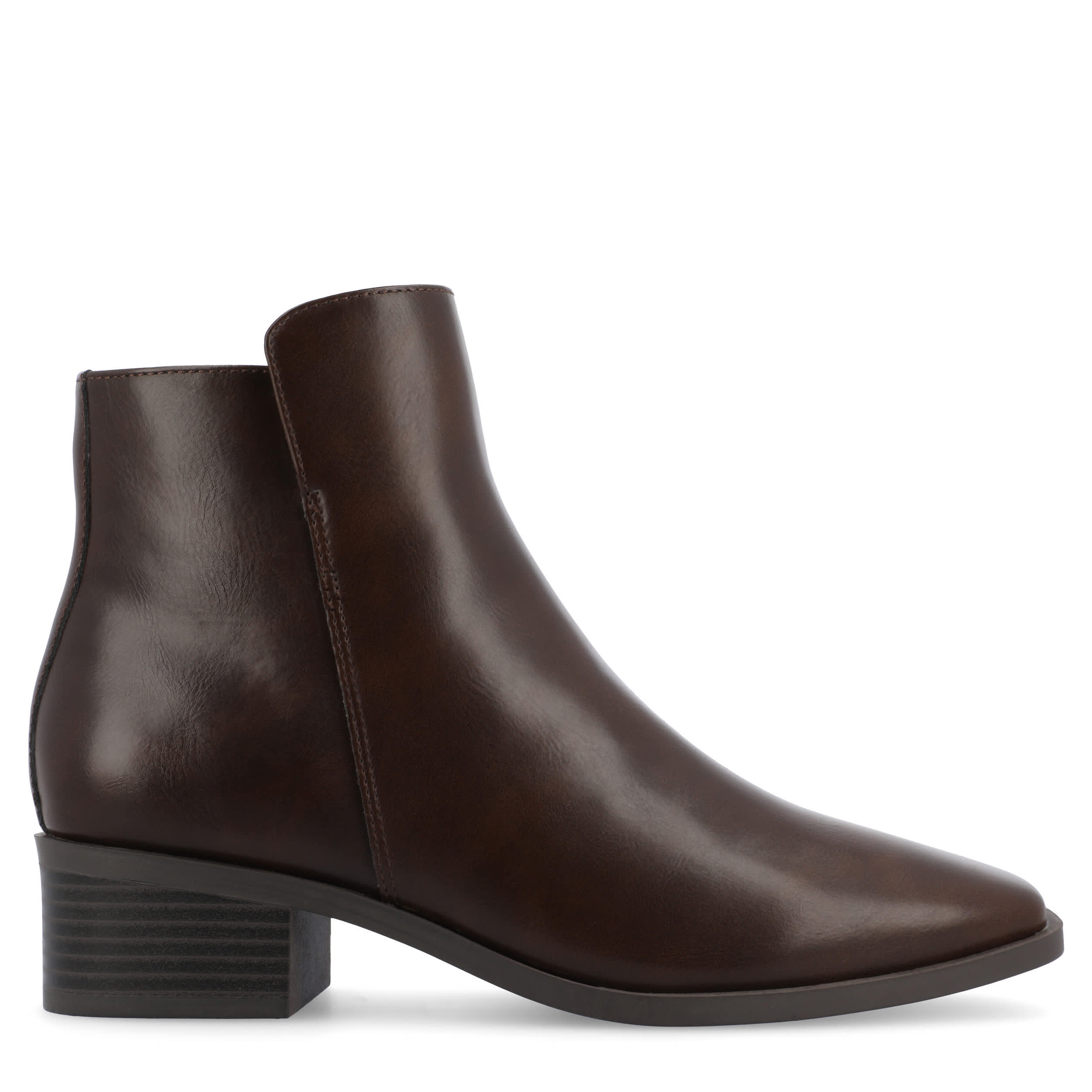 JOURNEE COLLECTION-WOMENS CAPPRI WIDE ANKLE BOOT-BROWN & 