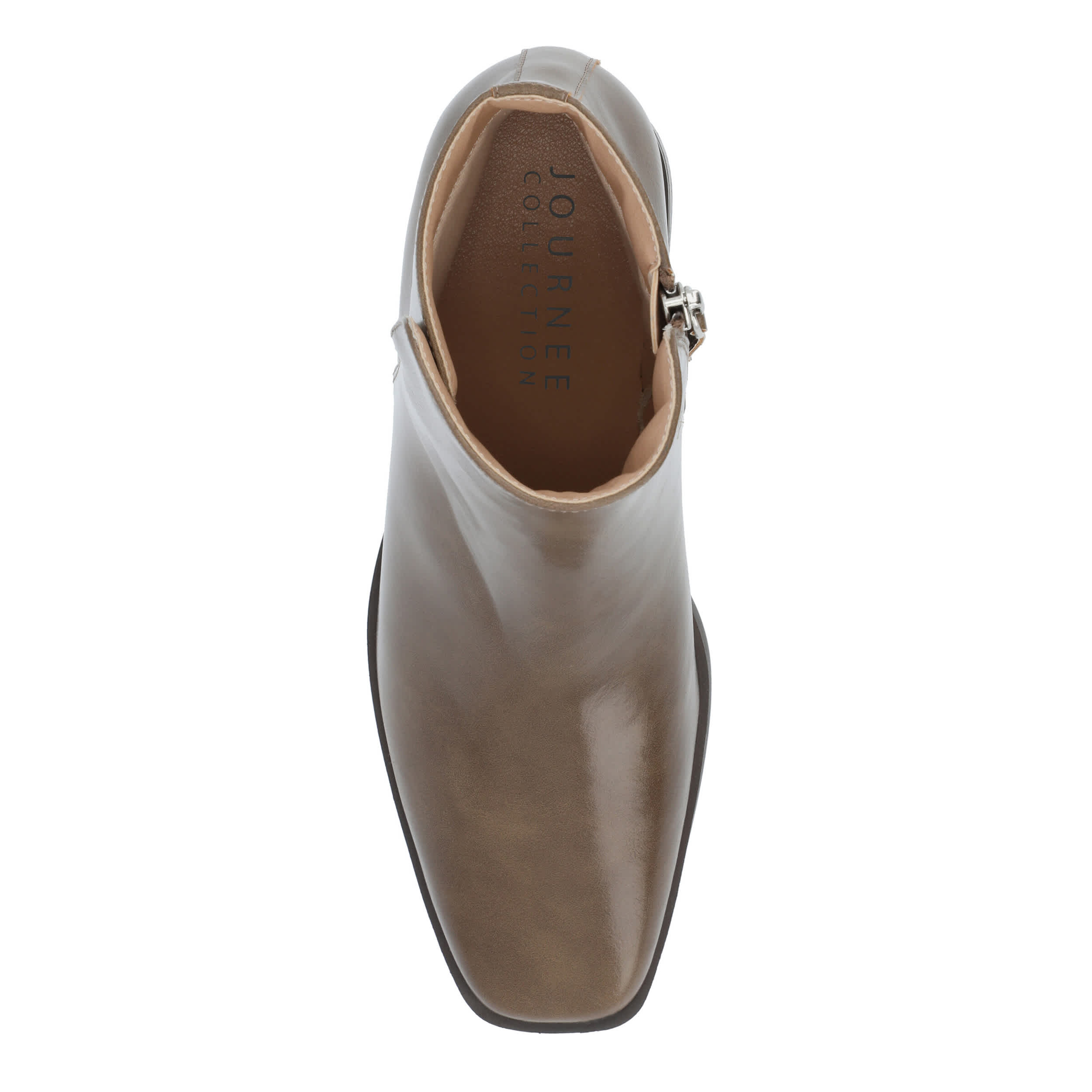 JOURNEE COLLECTION-WOMENS CAPPRI WIDE ANKLE BOOT-TAUPE & 