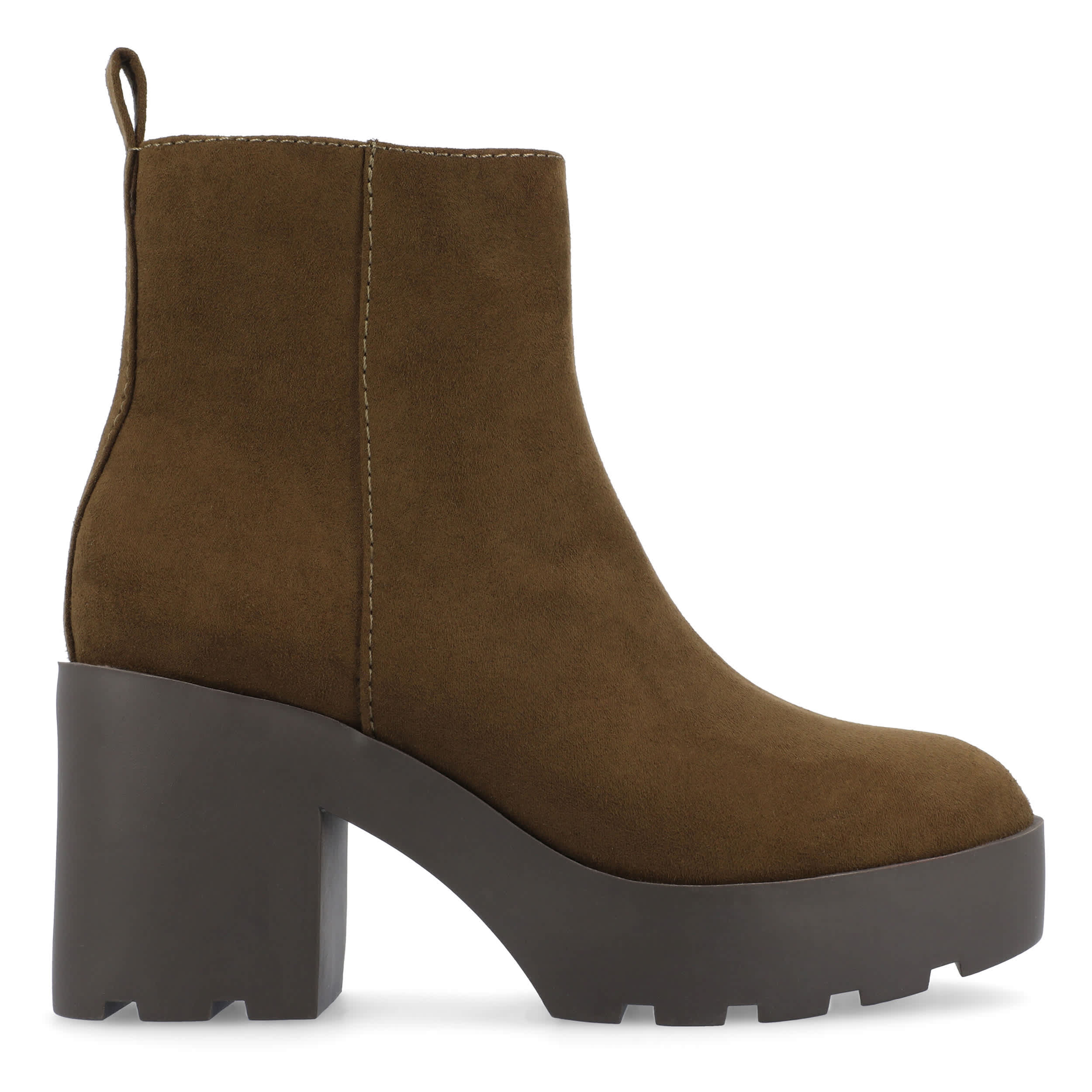 JOURNEE COLLECTION-WOMENS CASSIDY BOOTIE-OLIVE & 