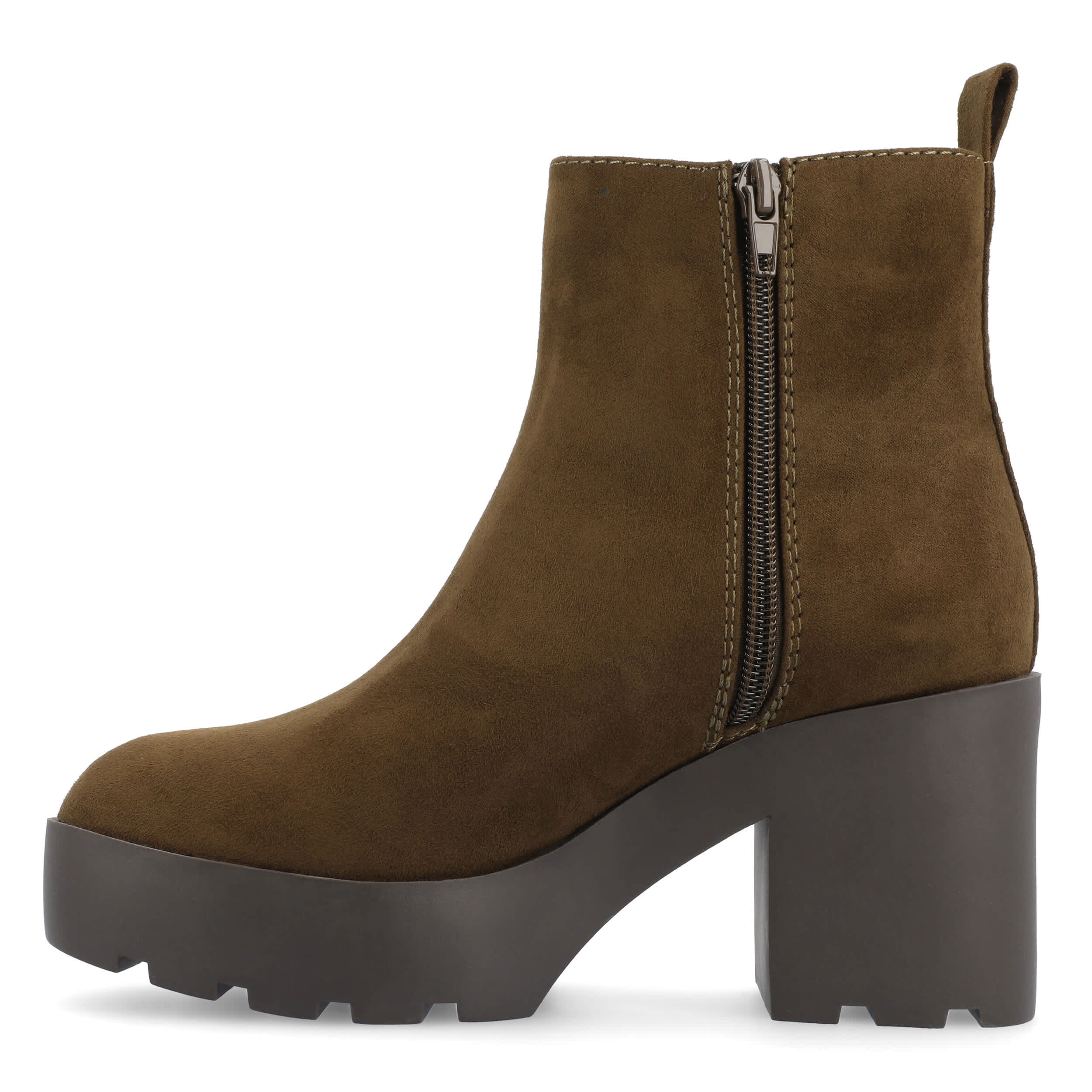 JOURNEE COLLECTION-WOMENS CASSIDY BOOTIE-OLIVE & 