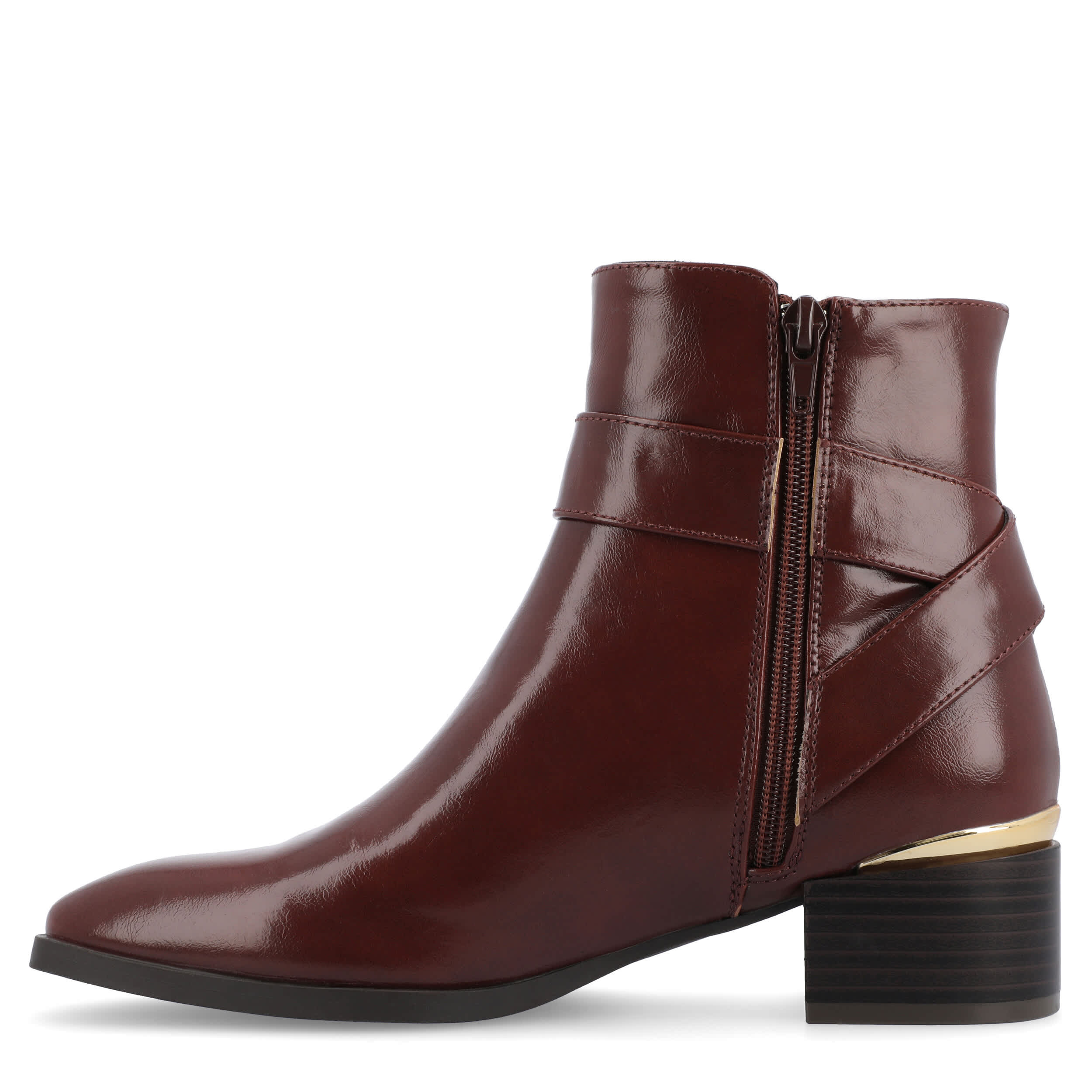 JOURNEE COLLECTION-WOMENS ELLEY BOOTIE-BROWN & 